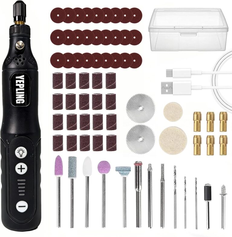 Multifunktionswerkzeug, 3,7 V Li-Ionen-Elektro-Mini-Schleifer-Set mit LED-Arbeitslicht vorne, 5 variable Geschwindigkeiten, 72 Zubehörteile, kabelloses Drehwerkzeug mit USB-Aufladung