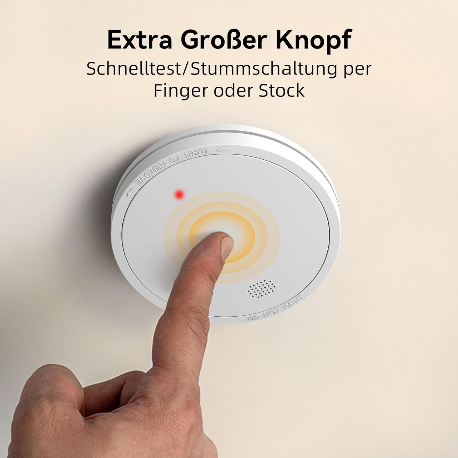 Rauchmelder, 10 Jahre Batterie, mit Magnethalterung, europäische Norm EN14604 geprüft, Feuermelder ohne Bohren, 85 dB, Rauchmelder, 6er-Set – Bild 5