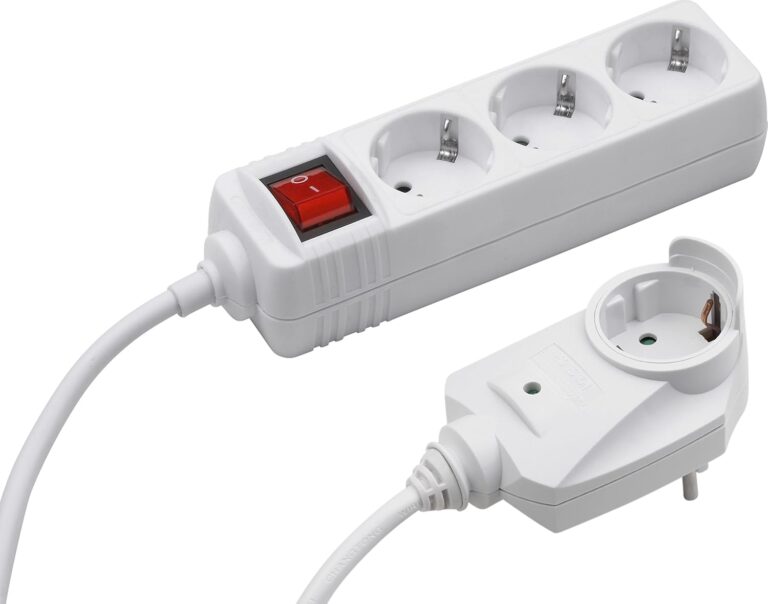 Meister Steckdosenleiste 6 Plus 1, 2 Meter, 7430630 | Für den Innenbereich (IP20) – Schalter – Powersplit – Steckdosenleiste mit Überspannungsschutz – Mehrfachsteckdose