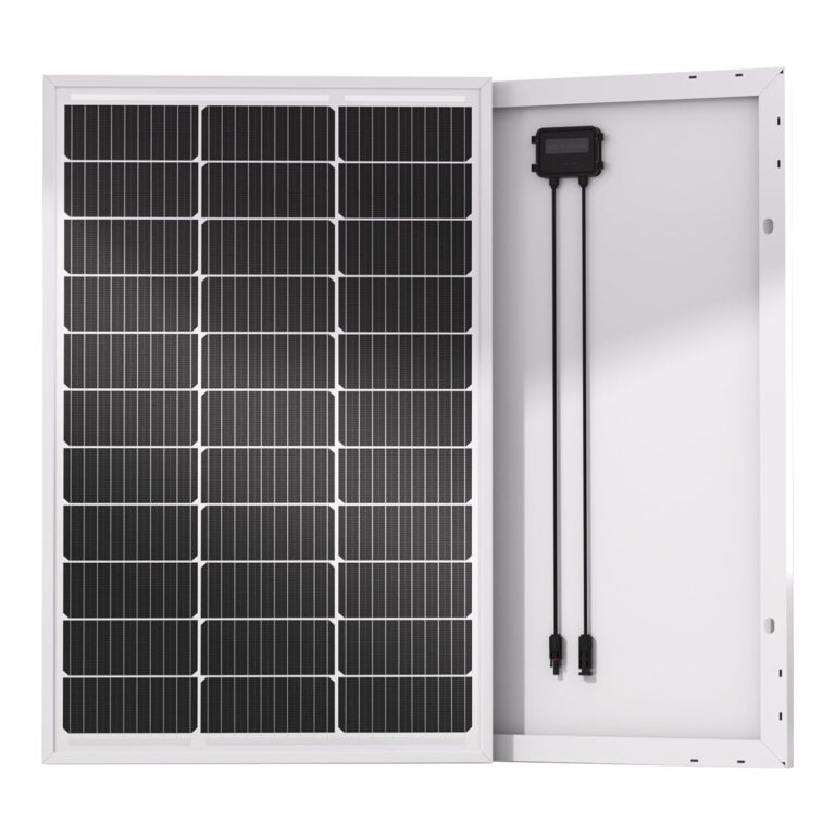 ECO-WORTHY 100W Solarpanel Monokristallin, 12V Solarmodul mit Aluminiumrahmen, geeignet für 12V Batterien Boot, Wohnmobil, Gartenhaus, Haus