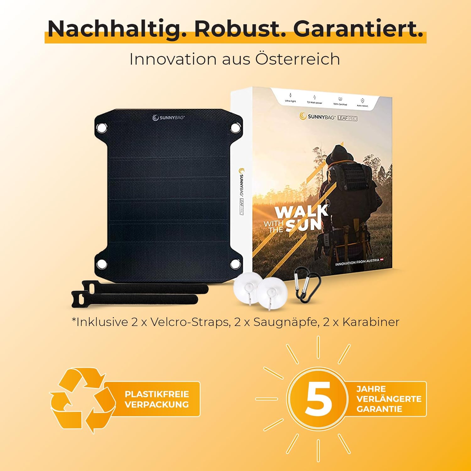 SunnyBAG Leaf PRO: Das stärkste flexible Solarpanel der Welt, Premium-Solarladegerät für den Außenbereich, ISPO-Award-Gewinner. – Bild 7