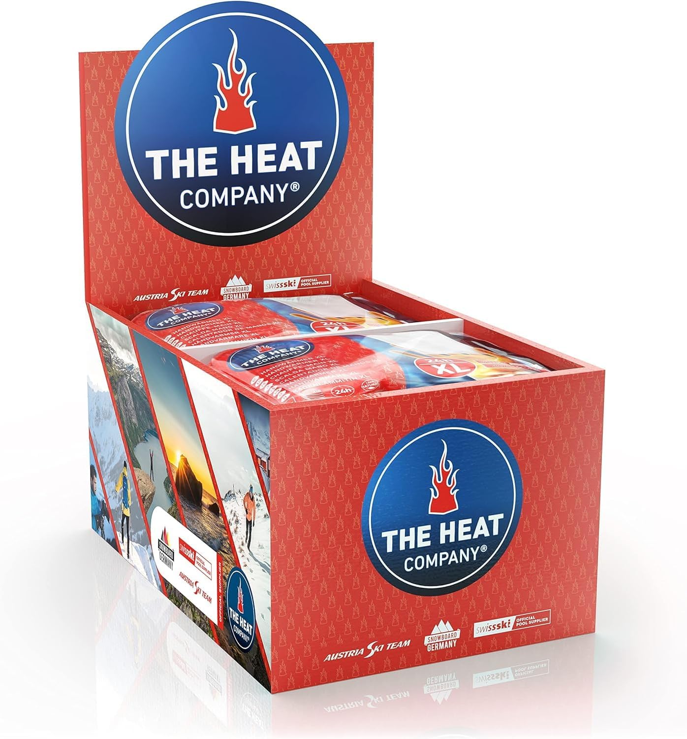 THE HEAT COMPANY Handwärmer XL – 10er- oder 40er-Pack – Extra warm – großer Taschenwärmer – Wärmekissen – 24 Stunden warme Hände – gebrauchsfertig – luftaktiviert – rein natürlich