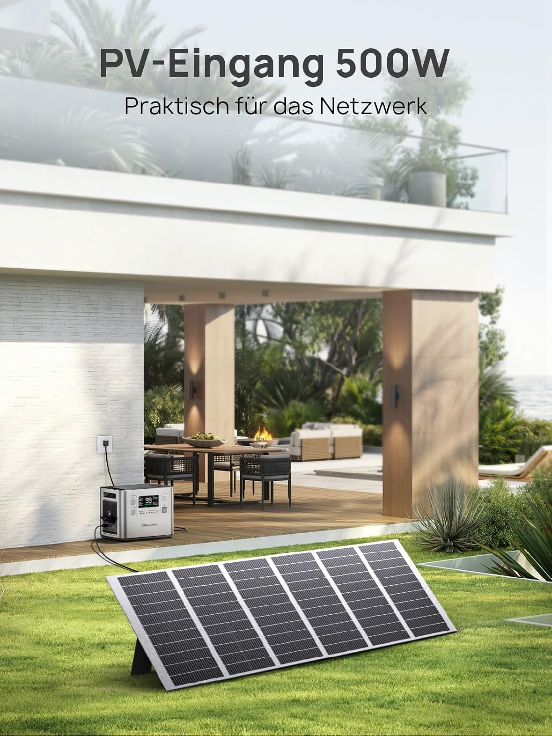 AFERIY 2400 W tragbares Kraftwerk, 2048 Wh LiFePO4-Akku, 1,5 Stunden Schnellladung, 13 Anschlüsse, Sinuswellen, 230 V, USV-App, mobile Stromversorgung für Outdoor-Camping – Bild 5