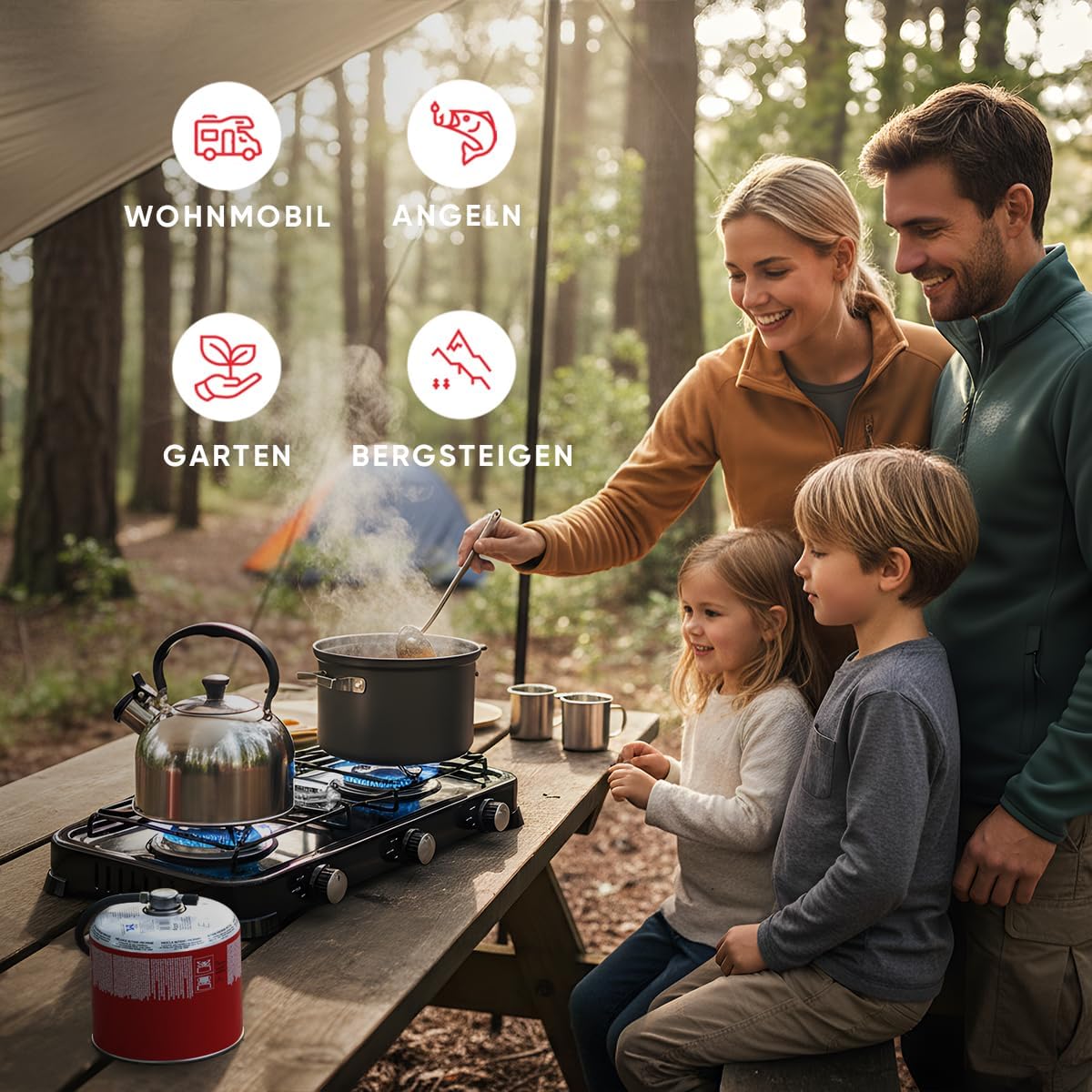 6 x Butan-Gaskartuschen 500 g, Schraubkartusche mit Butan-/Propangas 899 ml, Gaskartusche EN417, Ventilkartusche mit Schraubverschluss, Gaskartusche mit Campinggas, Gaskartuschen mit Schraubventil – Bild 6