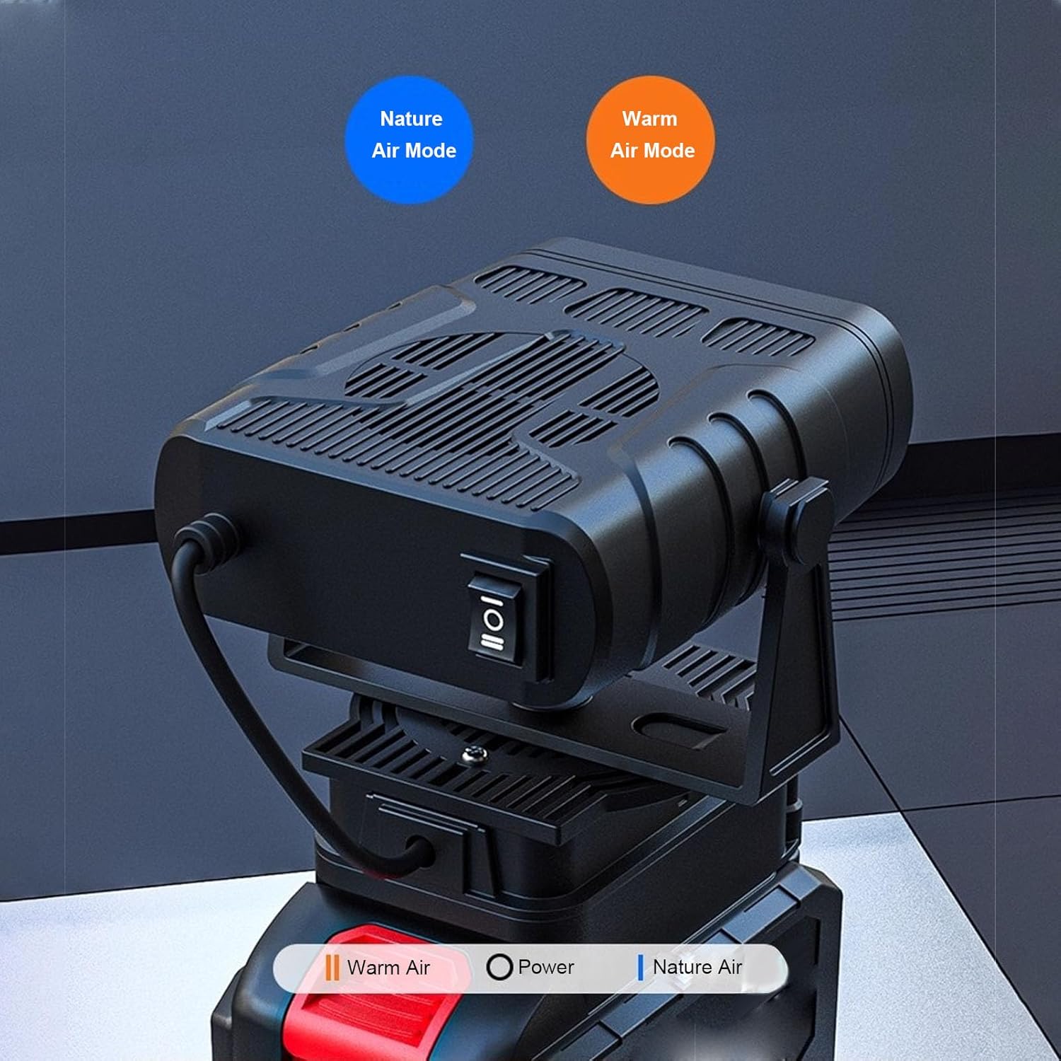 Denash Kabellose tragbare Autoheizung, 170-W-Schnellheizungs-Enteisungs- und Entfeuchtungsgerät mit 12000-mAh-Akku, Dual-USB für Windschutzscheibe, Hände und Fahrzeuge – Bild 9