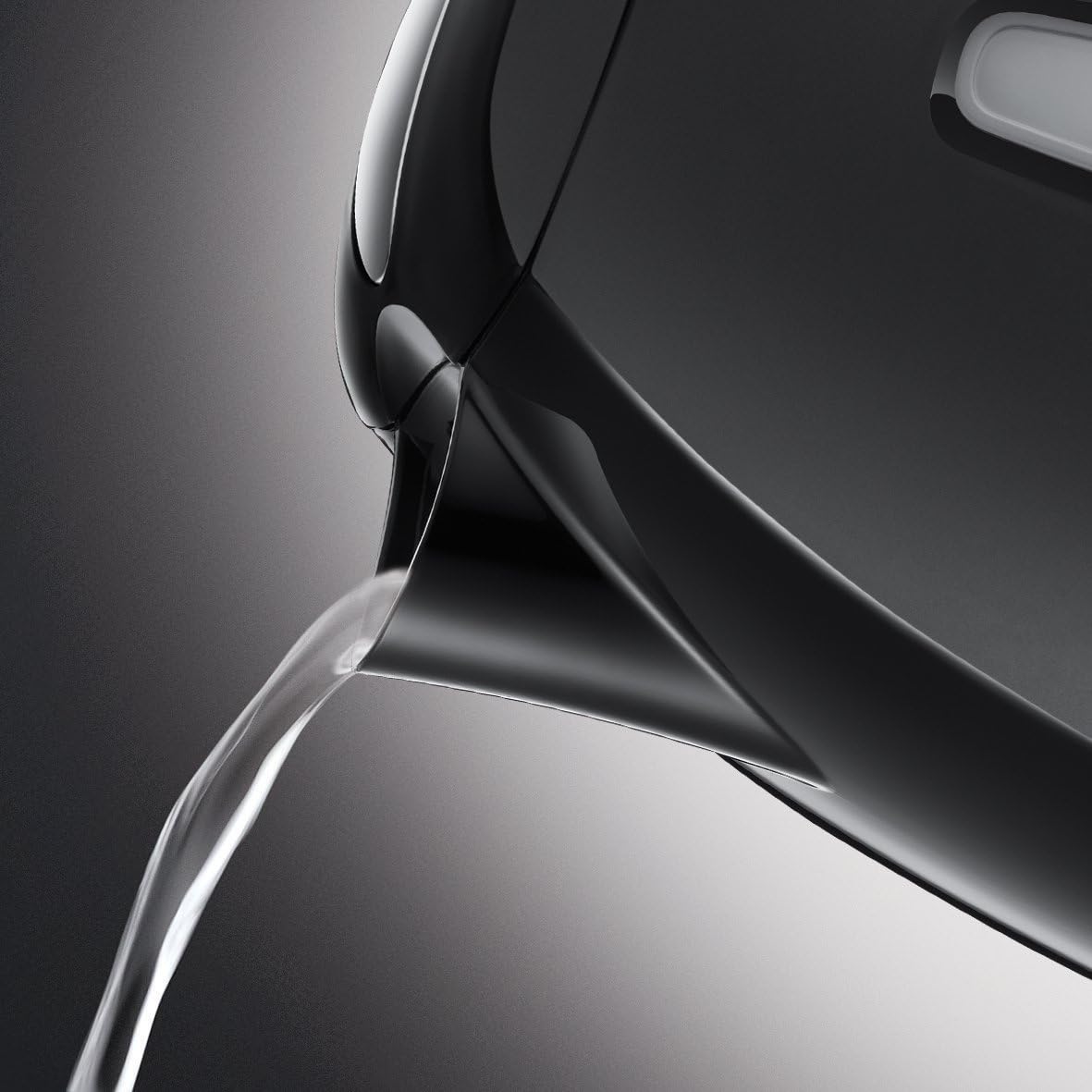 Russell Hobbs Textures+ 22591-70 Wasserkocher 1,7 l, 2400 W, LED-Beleuchtung, Schnellkochfunktion, optimierter Auslauf, abnehmbarer Kalkfilter, Teebereiter, schwarz, Energieklasse A++ – Bild 3