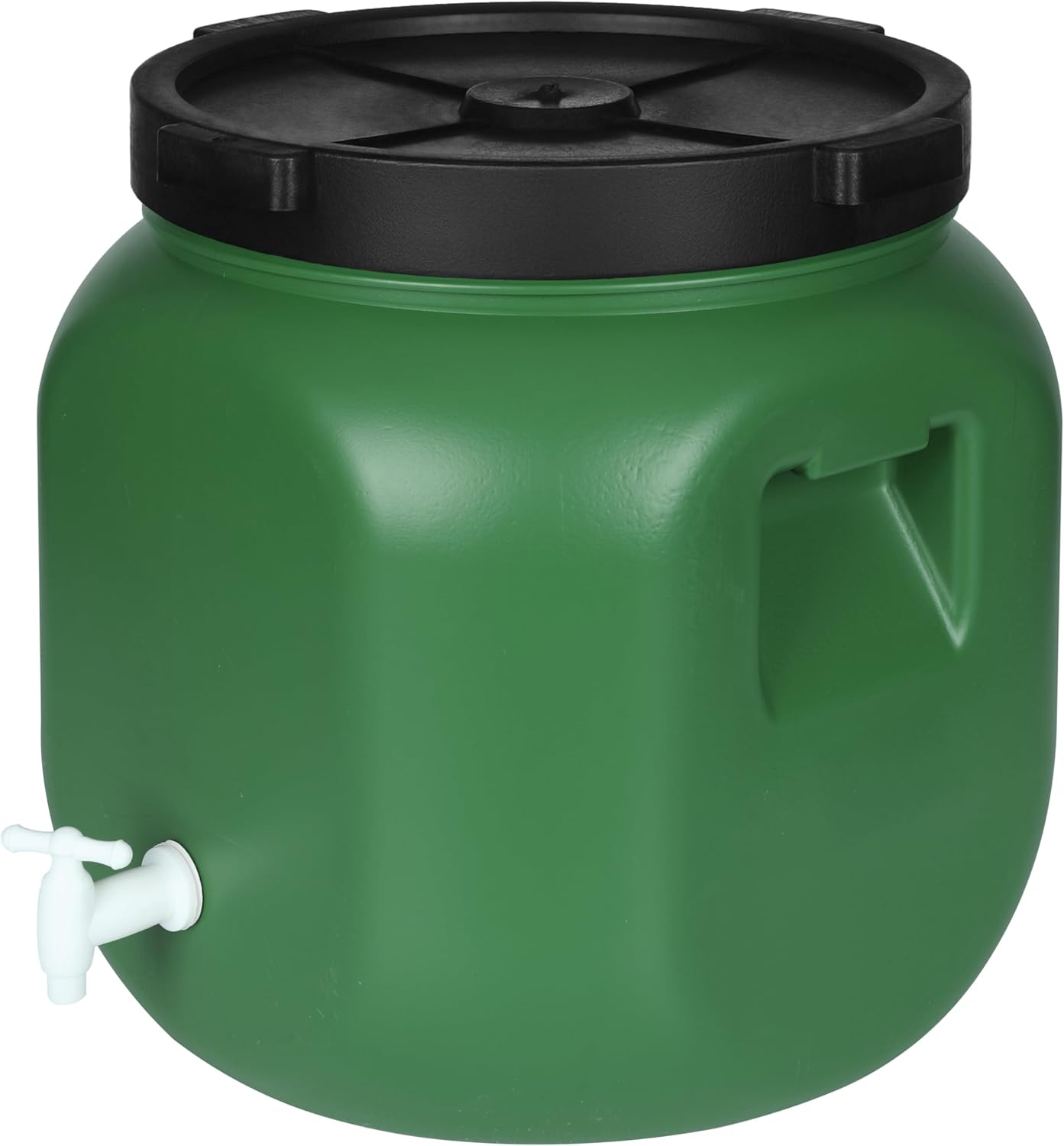 F&R Wasserkanister mit Hahn 40 Liter aus HDPE II Regentonne mit Deckel I Kanisterhahn I Wasserbehälter mit Hahn I Wassertank I Fass mit Deckel I Regenwassertank grün – Bild 3