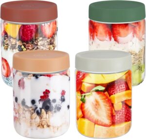 4 Stück 600-ml-Meal-Prep-Gläser, ...