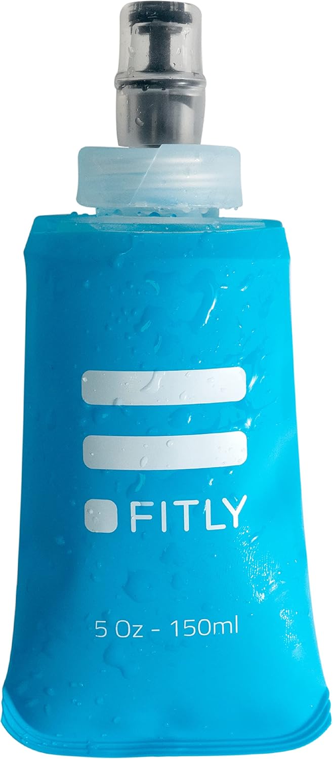 FITLY faltbare Wasserflasche – ideal zum Laufen, Wandern, Radfahren – Laufwasserflasche für Outdoor-Sportarten – Sportflasche zum Wandern – Wasserflasche für Trinkrucksack