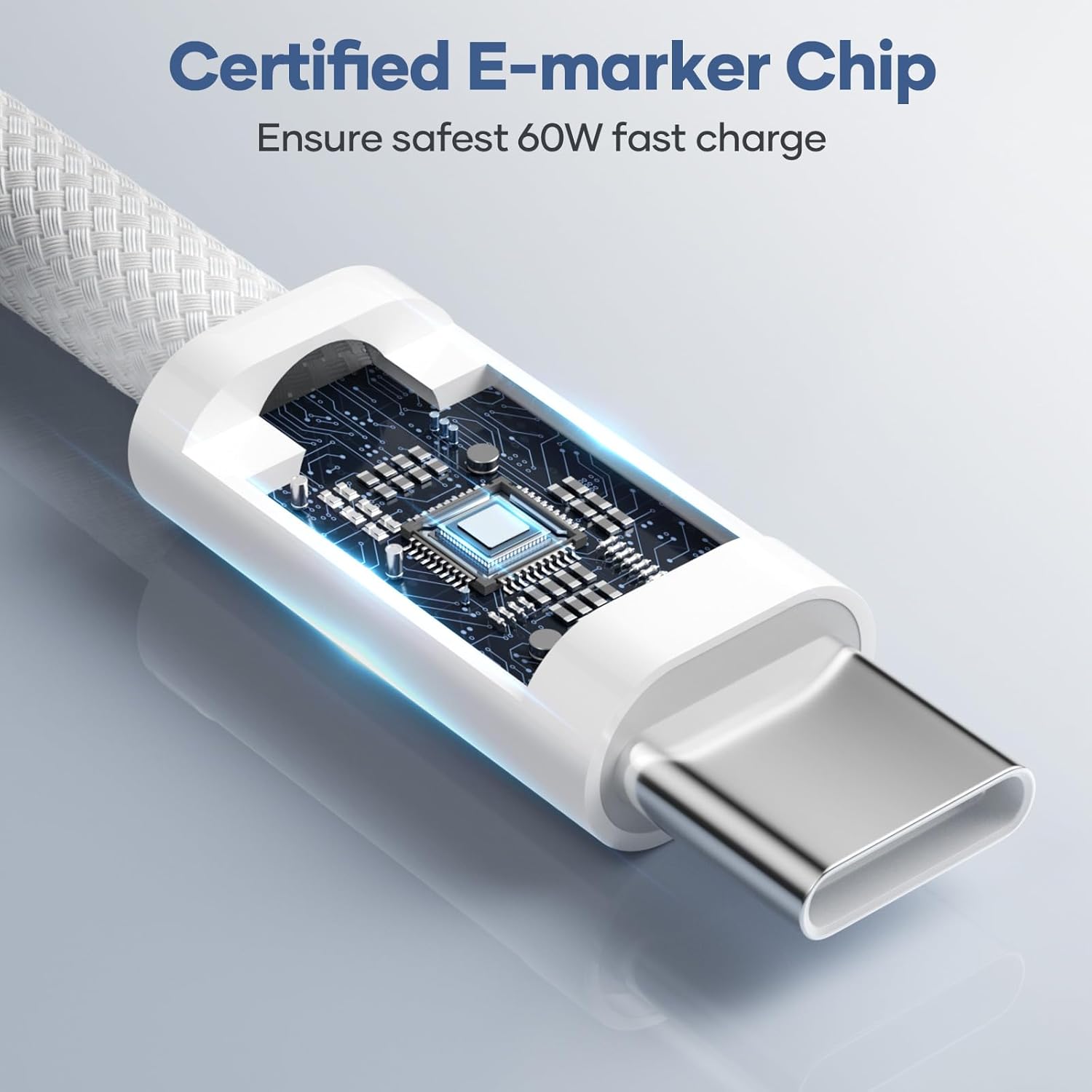 USB-C auf USB-C Kabel, 2x 1,8 m USB-C Kabel, 60 W Schnellladekabel PD3.0 USB-C Ladekabel für iPhone 17/16/15/15Pro, Samsung S24/S23/S22, Google Pixel, Huawei, OnePlus, LG, Xiaomi, Sony usw – Bild 2