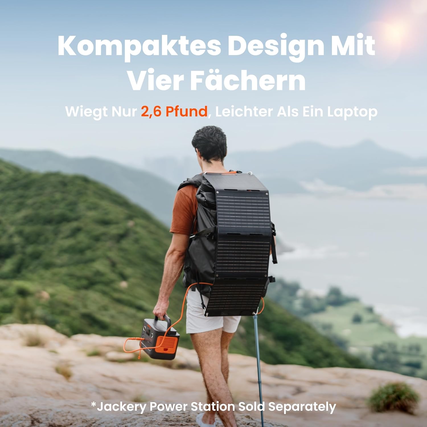 Jackery Explorer 100 Plus tragbares Kraftwerk, 99 Wh LiFePO4-Akku, Schnellladung, 3-Port 128 W tragbare Backup-Batterie für Reisenotfälle – Bild 5