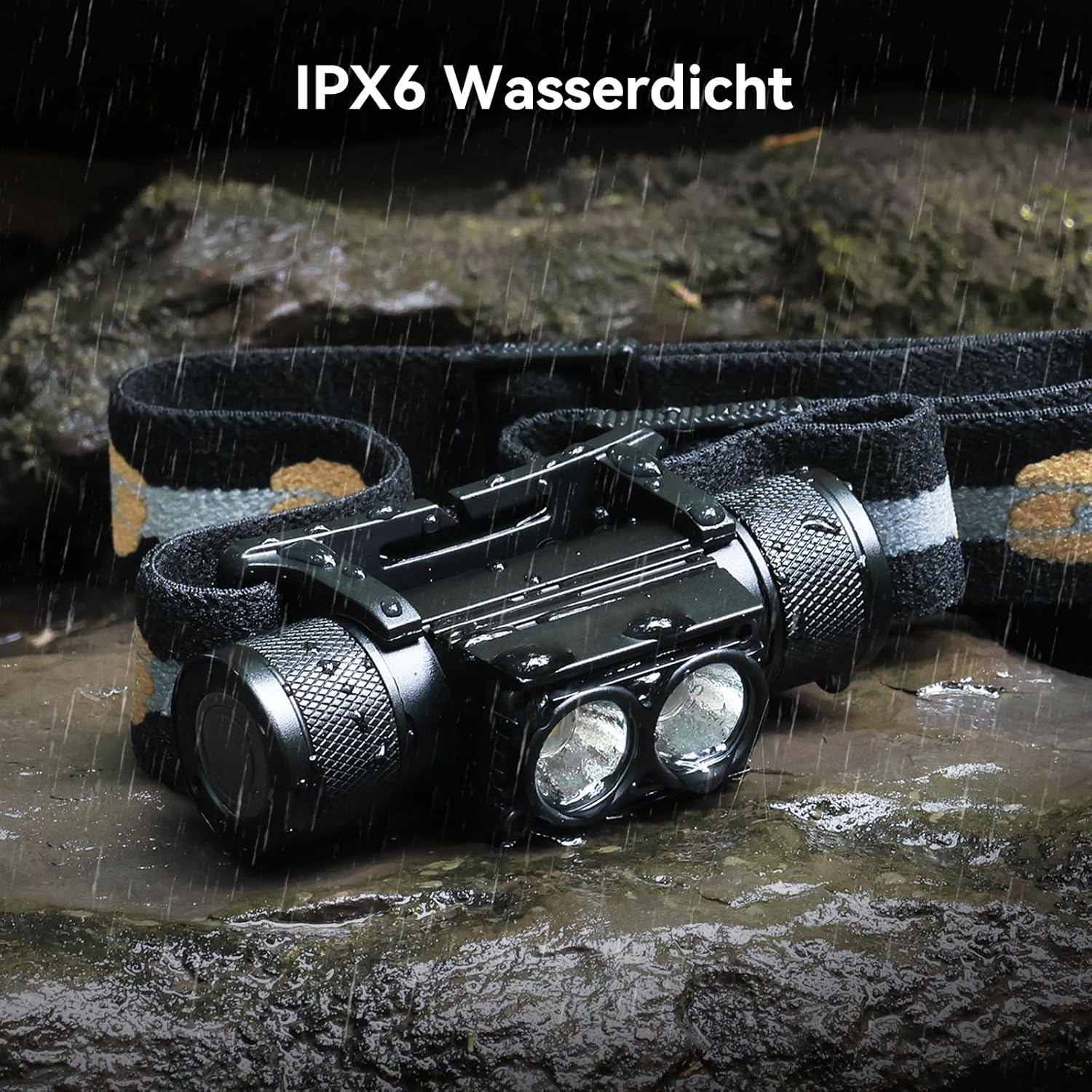 Sofirn H25S 1200LM Stirnlampe LED wiederaufladbar über USB-C, superhelle Stirnlampe mit 5 Modi, leicht und IPX6 wasserdicht für Arbeit, Wandern, Outdoor – Bild 6