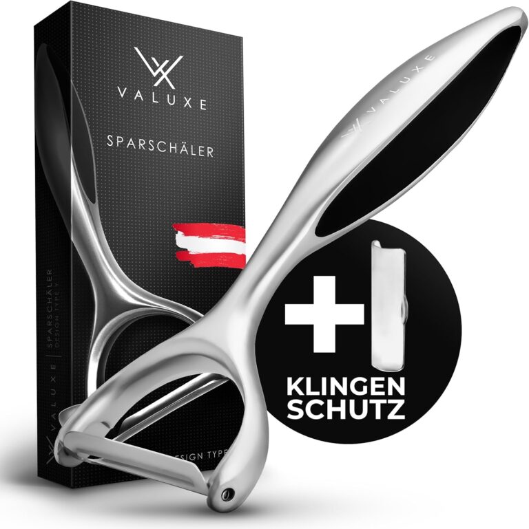 VALUXE Schäler mit scharfer Edelstahlklinge und rutschfestem Griff – professioneller Y-Schäler für präzises Schälen – Kartoffelschäler, Gemüseschäler, Spargelschäler, Universalschäler