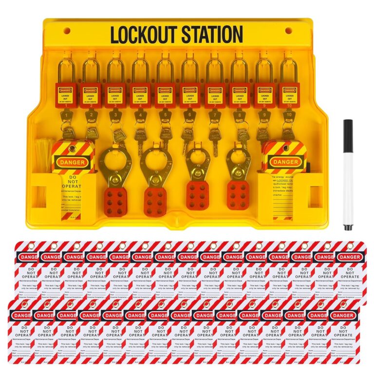 Lockout-Tagout-Station, überdachte Gruppen-Schließstation, Lockout-Tagout-Kit, Loto-Sicherheitsvorhängeschloss, Lotus-Haspe, Lockout-Tagout-Set, 76-teilig, industrielle Sicherheitswerkzeuge,