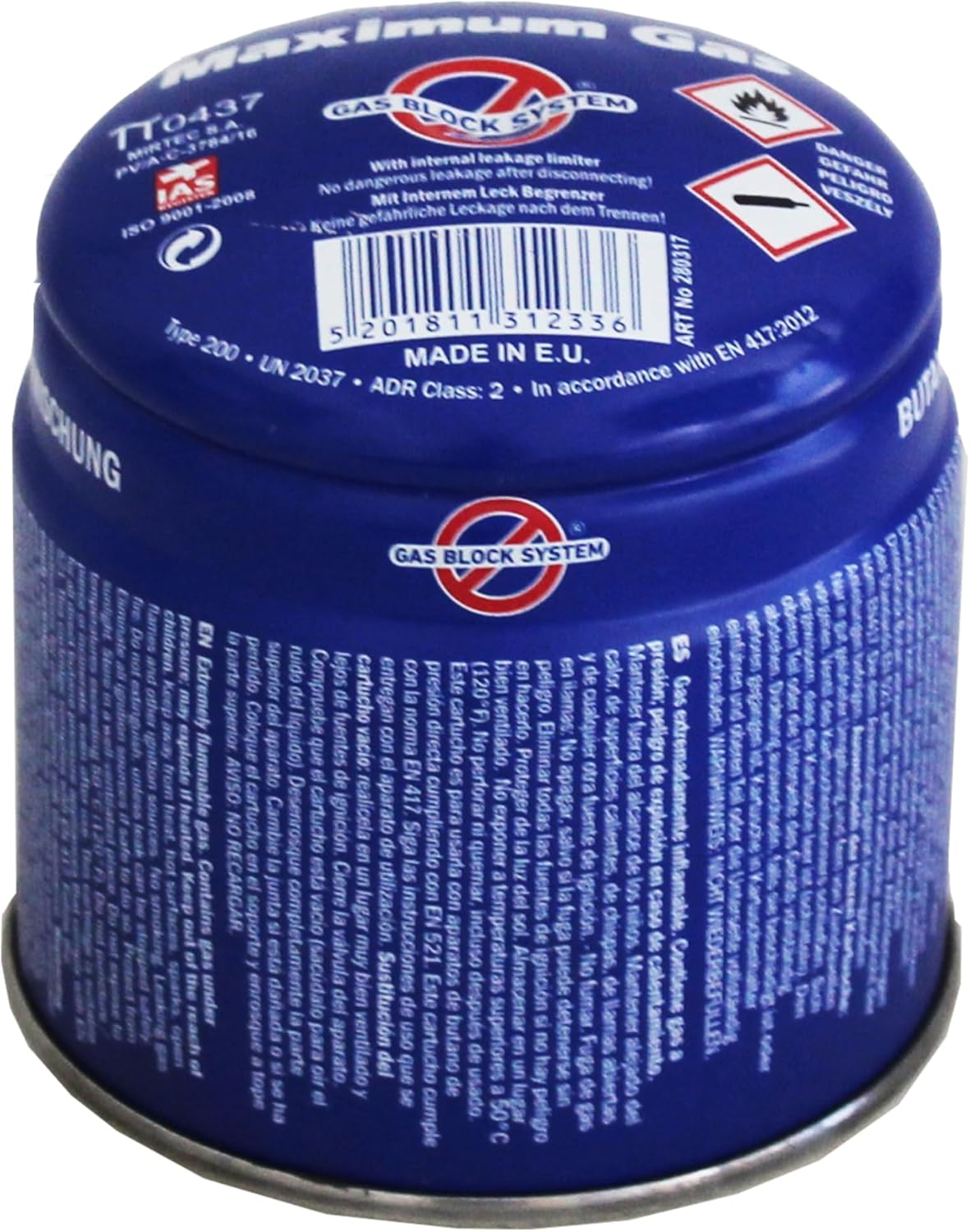 SMH LINE 10 x 190 g Butan-stechbare Kartusche, universelle Gaskartuschen mit Sicherheitsventil, Bunsenbrenner-Gas, Propan-Mischung, Campingkocher, Gasheizung, Lötbrenner, Gas-Stopp-System – Bild 2