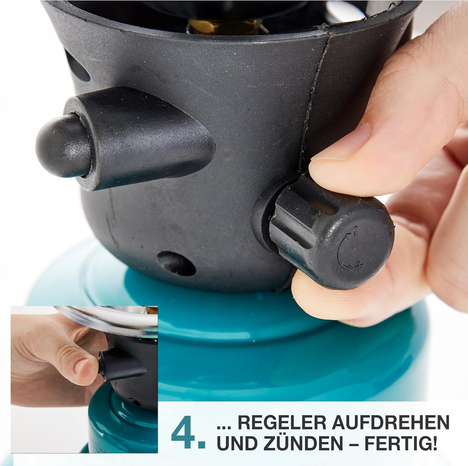 TOM 6 x 12 x oder 48 x 190 g Gaskartuschen, Butangaskartuschen mit Sicherheitsventil, Butangaskartuschen, ideal für Ihren Campingkocher, Campinglampe oder für Lötbrenner, Abbrenngerät etc. – Bild 9