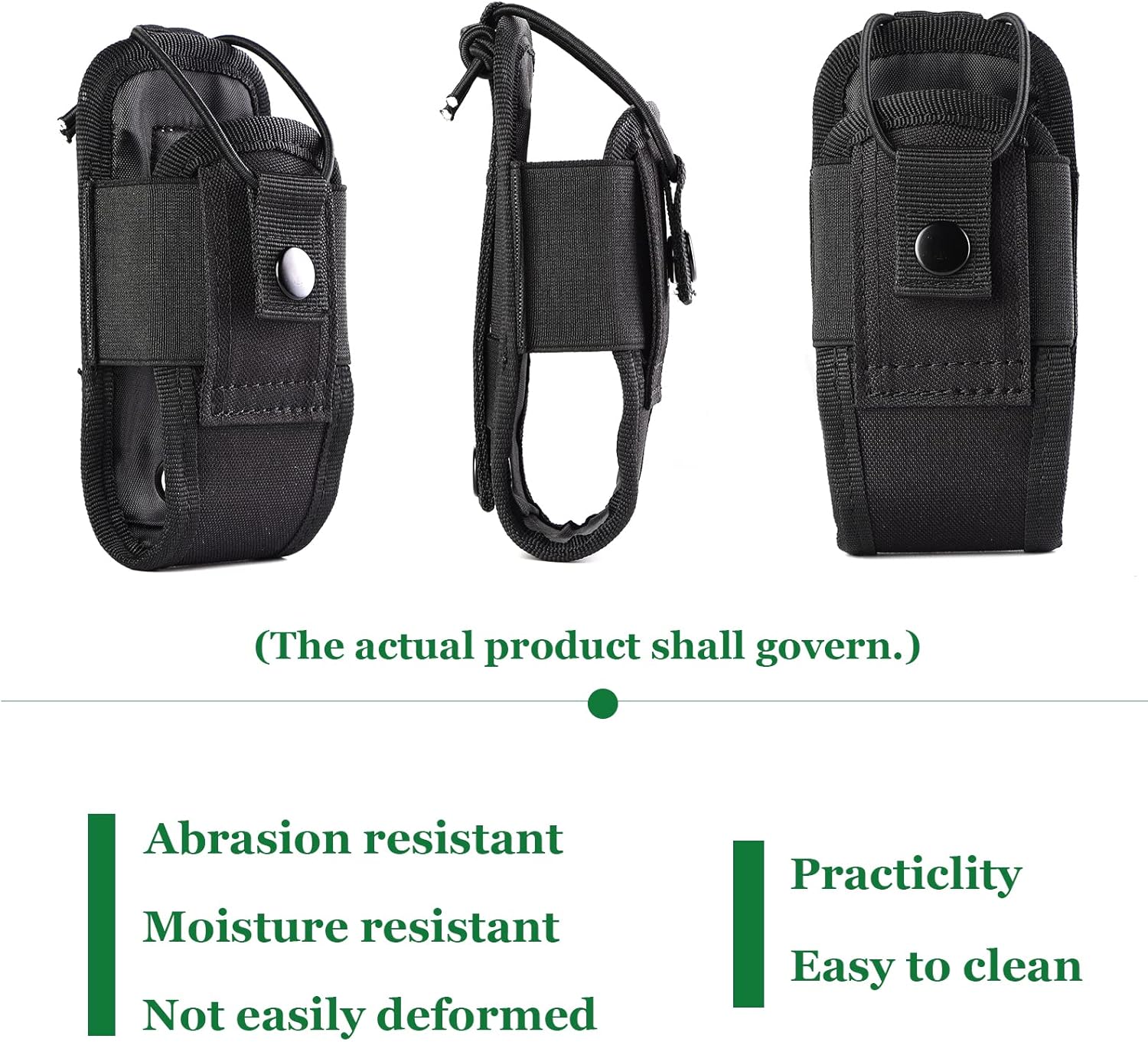Kyrio Molle Funkgerät-Halterung, taktische Walkie-Talkie-Tasche für Dienstgürtel, GPS-Radio-Holster-Tasche, Jagd-Intercom-Tasche, Interphone-Tasche – Bild 6