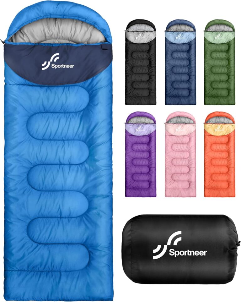 Outdoor-Schlafsack – Sportneer Schlafsack Erwachsene und Kinder – Schlafsäcke Camping-Schlafsack, Deckenschlafsack, leicht, tragbar, für Camping, Wandern