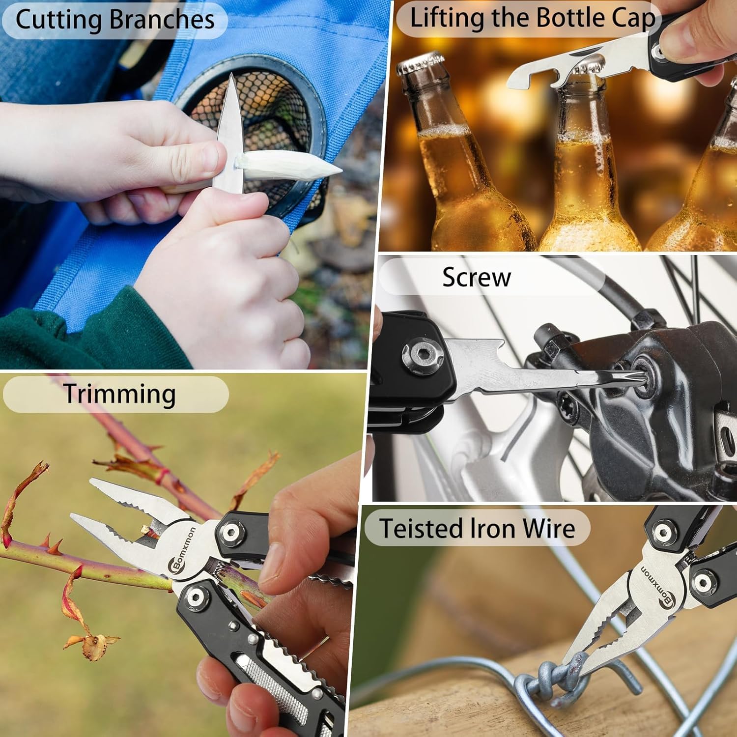 Multitool-Werkzeug mit Zange, 13-in-1-Zange, Schraubendreher, Messer, Säge usw., Multitool für Outdoor-Camping, Angeln, Outdoor-Mini-Werkzeug, ideale Geschenke für Damen und Herren – Bild 5