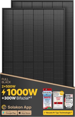 Solakon Solarpanel 500W, Bifacial G...