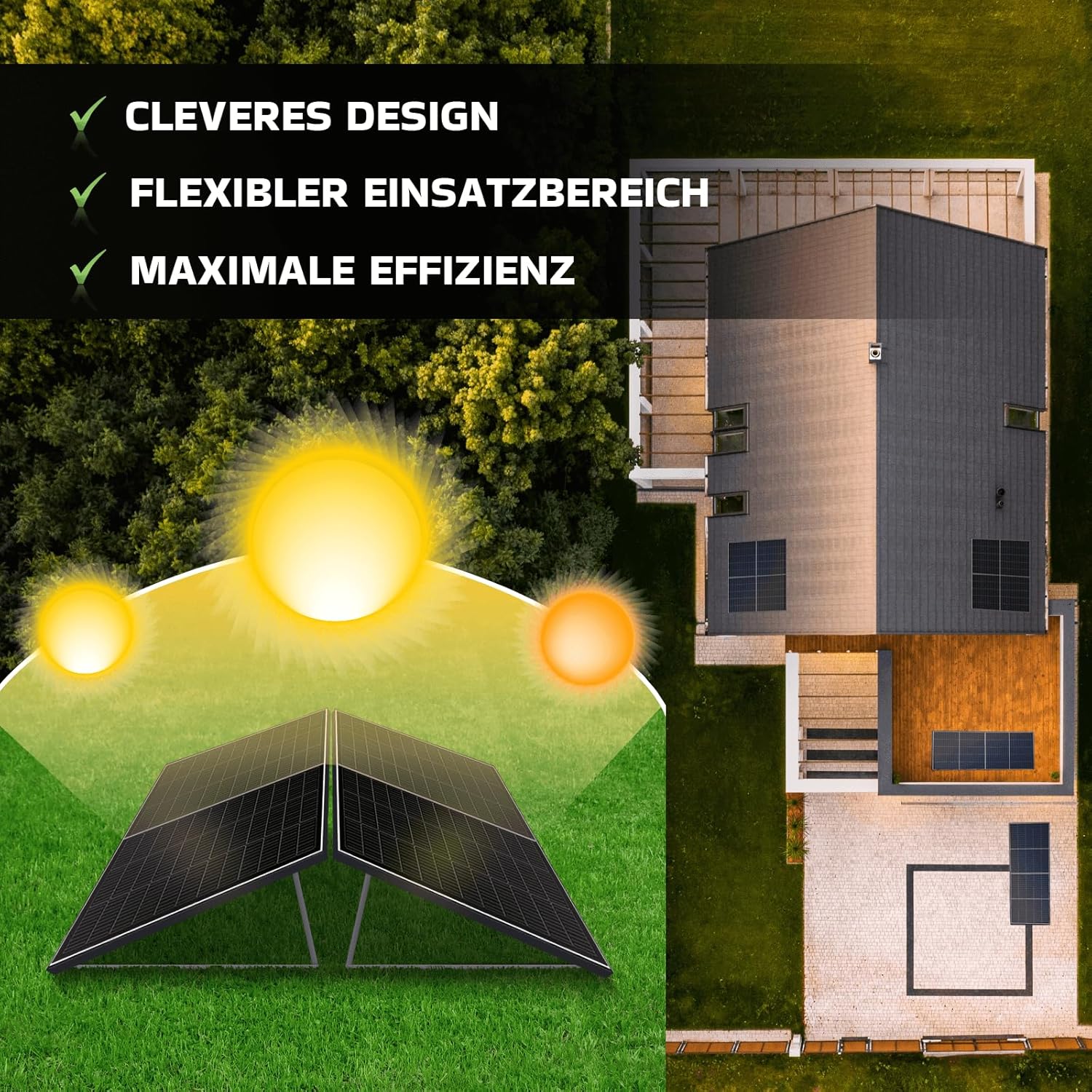 SUNNIVA Solarpanel 500 W Vollschwarzes Bifacial-Glas-PV-Modul Solarpanel – PMax 500 W Bifacial N-Typ, für Balkonkraftwerk oder PV-Solaranlage – Bild 6