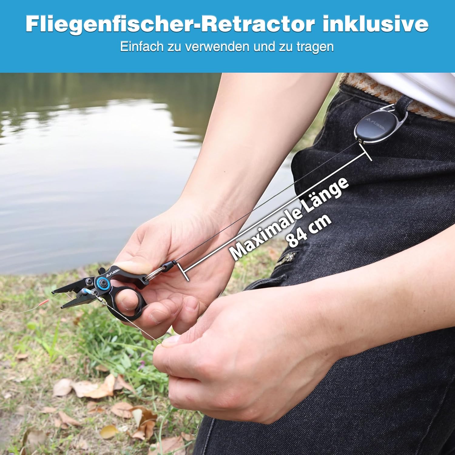 FLISSA Mini-Multifunktions-Angelzange, Multi-Angelzange mit Hakenentferner, Sicherheitsverriegelung, Wolframstahl, Schneidegriff aus Aluminiumlegierung, zum Angeln – Bild 5