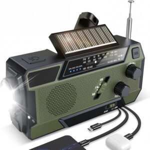 Kurbelradio, Notfallradio, 4000 mAh...