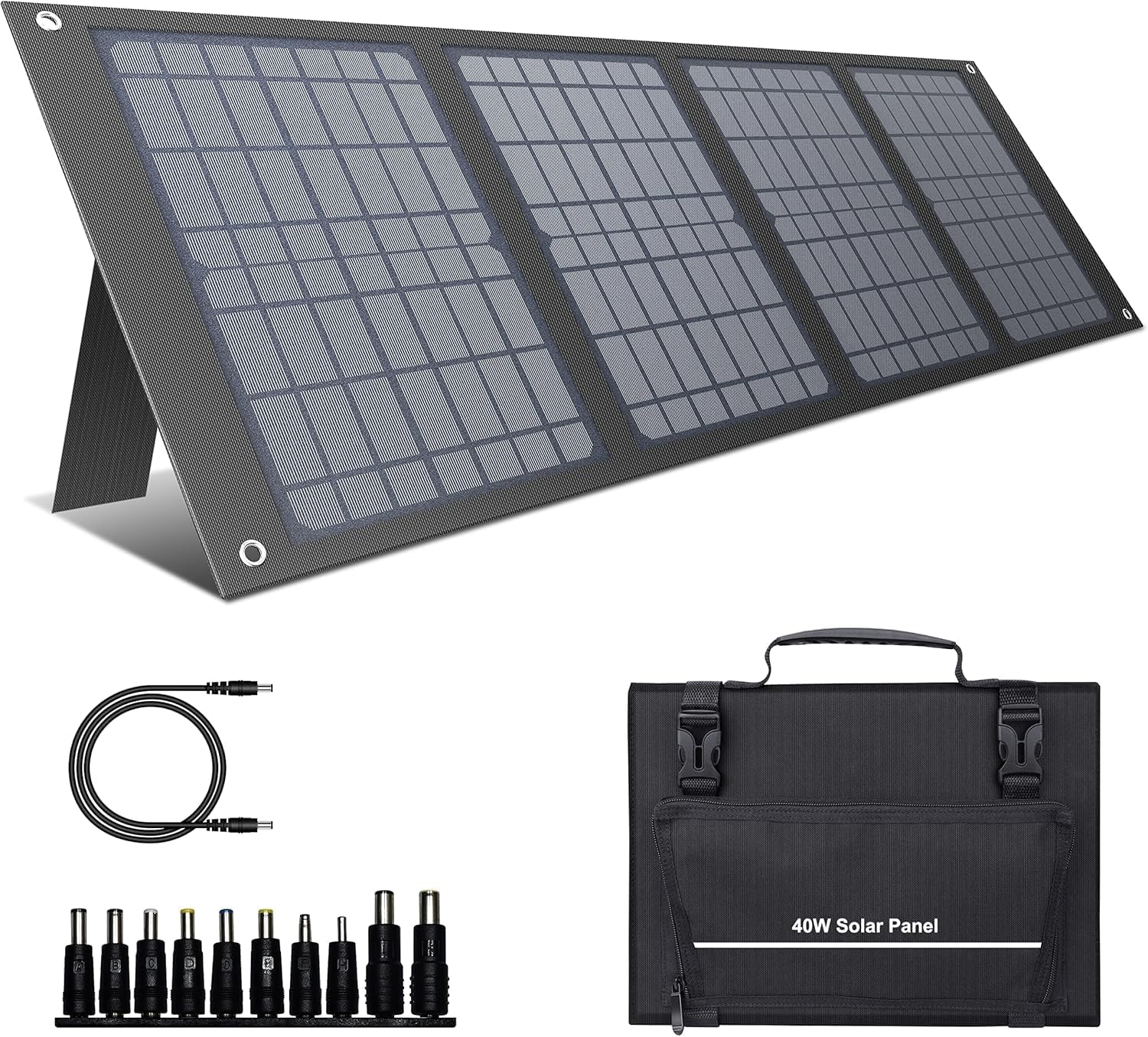 Powkey Solargenerator R100 mit 40 W Solarpanel, 99 Wh Batterie, tragbares Kraftwerk, 100 W AC/18 W USB-C-Ausgang, für Outdoor, netzunabhängig, Wohnmobil, Notfall – Bild 7