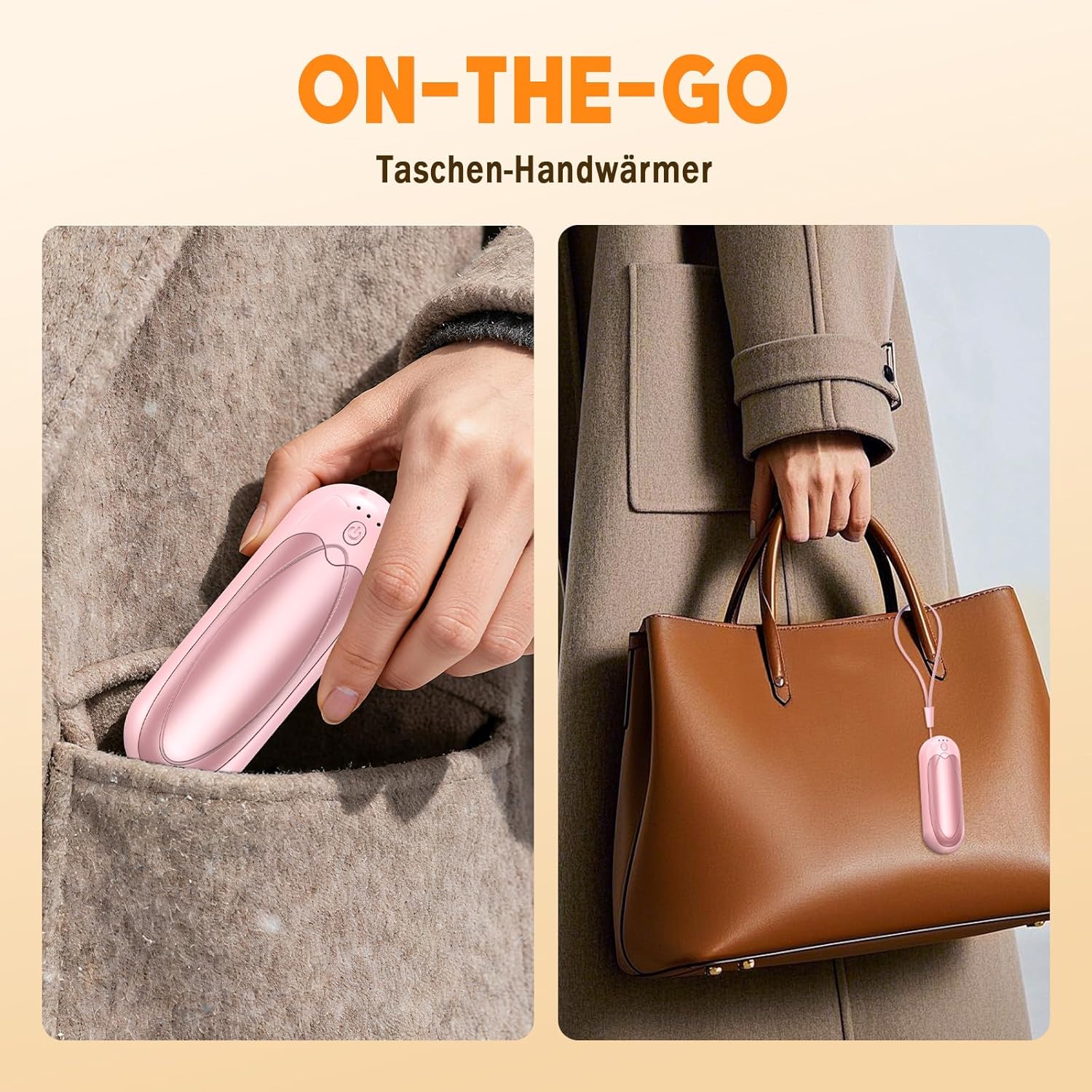 Handwärmer Wiederaufladbar 2er-Set, 7000mAh Elektrischer Taschenwärmer mit 3 Heizstufen, Tragbarer Magnetischer Handwärmer, Wintergeschenk für Damen & Herren – Bild 7