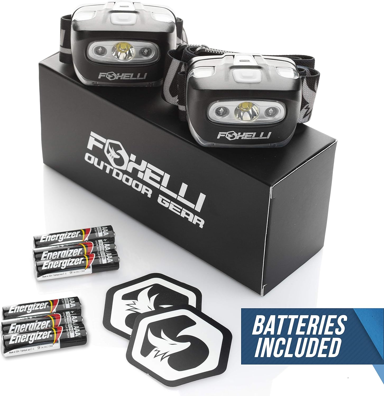 Foxelli LED-Stirnlampe – für Erwachsene und Kinder, Laufen, Camping, Wandern, Stirnlampe mit weißem und rotem Licht, leichte wasserdichte Stirnlampe mit bequemem Kopfband, 3 AAA-Batterien im Lieferumfang enthalten – Bild 7