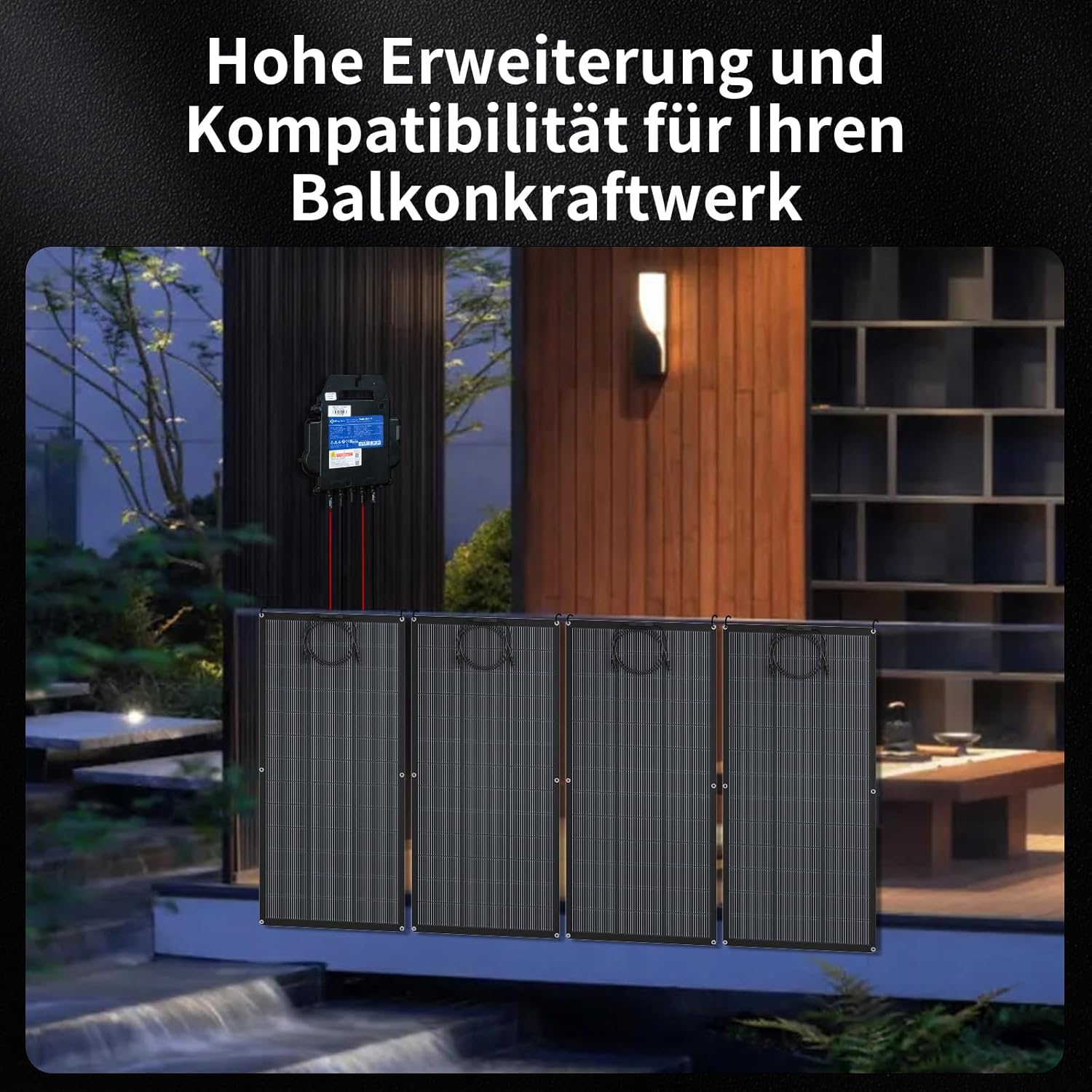 ECO-WORTHY 4 Stück flexible Solarmodule 200 W, ETFE, 25 % hohe Umwandlung 800 W flexible Solarmodule für Balkonkraftwerk, Wohnmobil, Boot, Dach, Camping, unebene Oberflächen – Bild 8