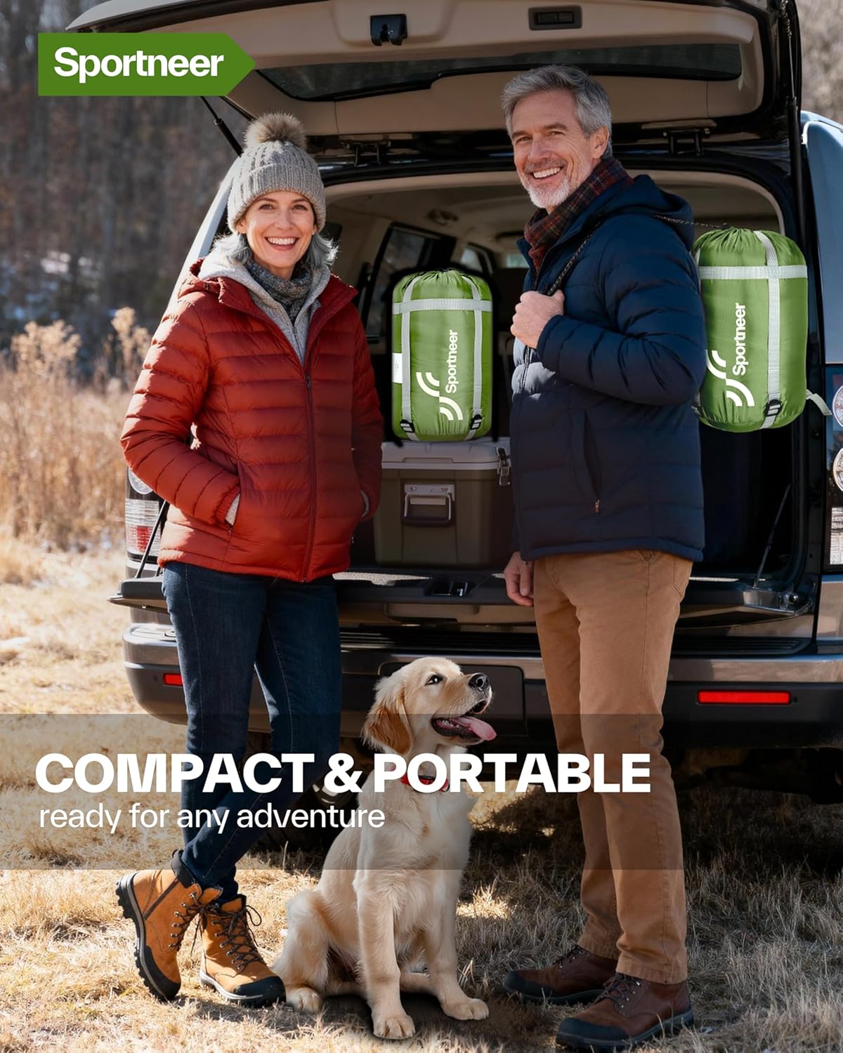 Sportneer Outdoor-Schlafsack, 3–4 Jahreszeiten, für Erwachsene, warmer Schlafsack für Camping, Reisen und Outdoor-Aktivitäten – Bild 8