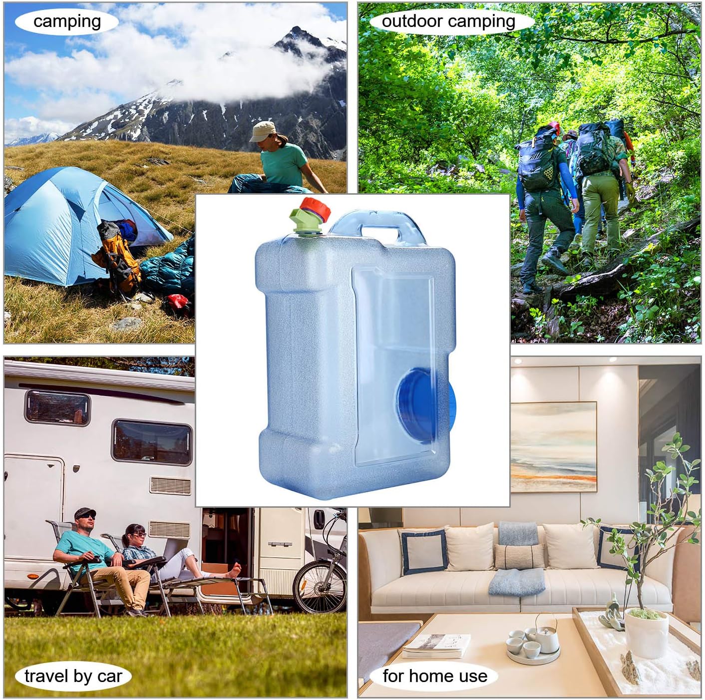 Trintion Wasserkanister mit Wasserhahn und Schraubdeckel, Wasserbehälter, Trinkwasserbehälter, Wassertank für Wandern, Camping, Picknick, Wohnwagen – Bild 7