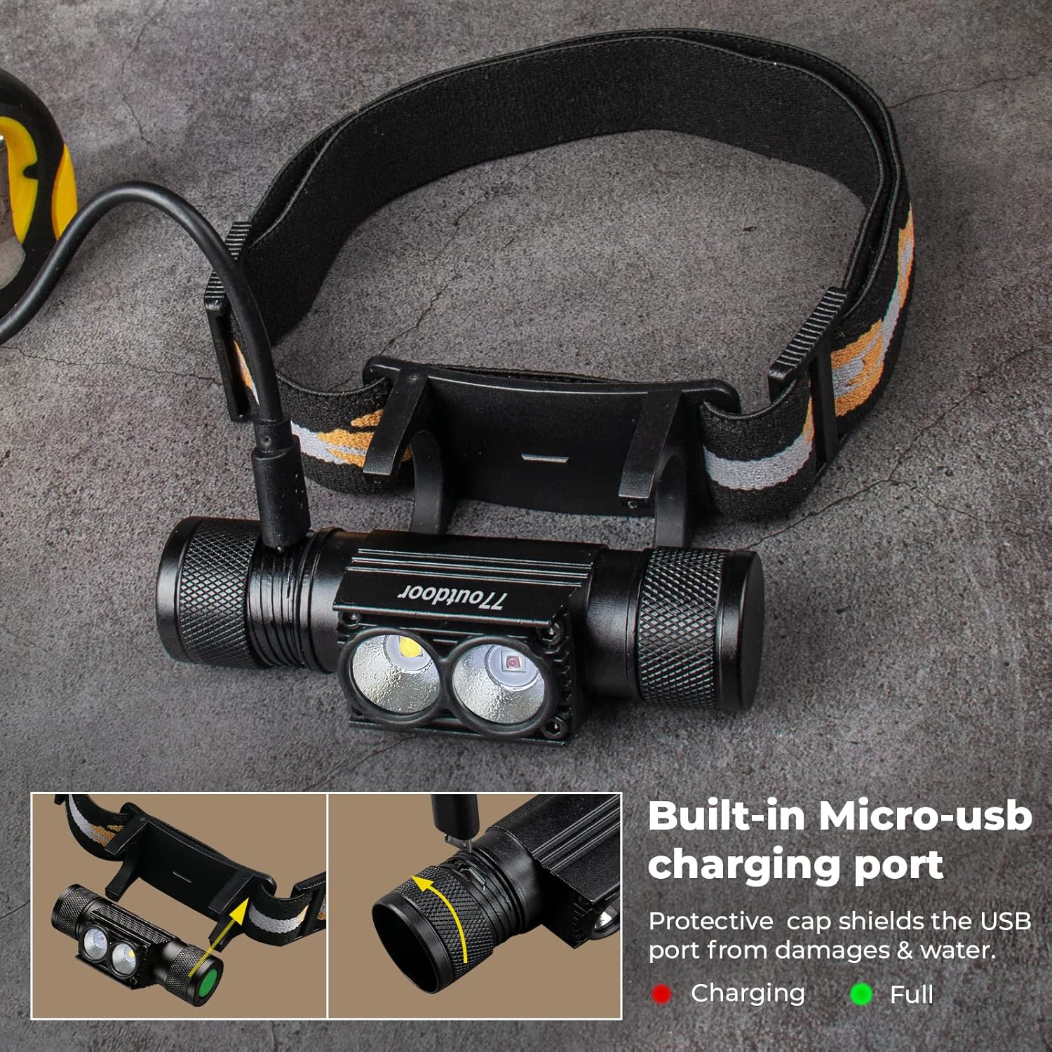 Sofirn LED-Stirnlampe mit rotem Licht, wiederaufladbare Stirnlampe D25LR, superhelles Kopflicht, USB-C-Taschenlampe, Stirnlampen mit 90 hohem CRI, hellem Weiß und 660 nm tiefrotem Licht für Joggen, Camping – Bild 6