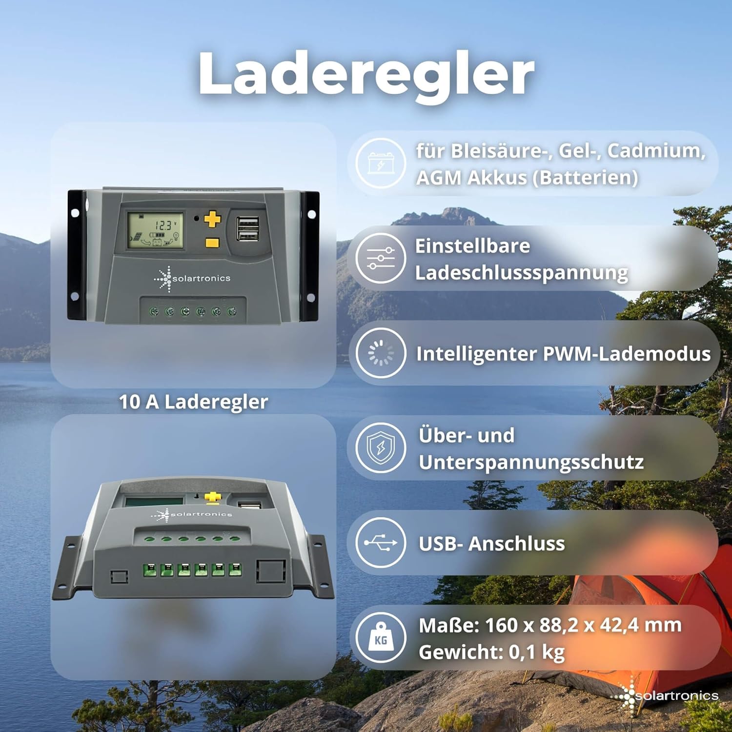 solartronics Komplettset 1 x 130 Watt Solarmodul, 600 Watt Konverter, Laderegler, eigenständige Photovoltaikanlage – Bild 4