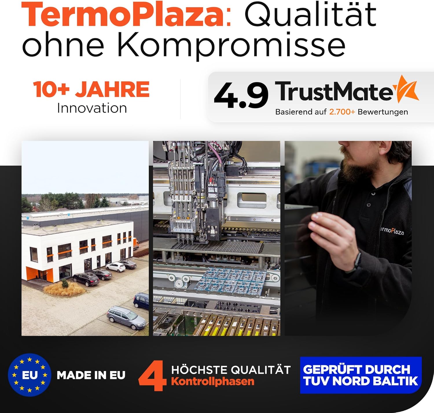 TermoPlaza WLAN Infrarotheizung mit Thermostat 1100 W bis 28 m² Intelligente Infrarot-Wandheizung & Standgerät Energiesparende Infrarot-Elektroheizung & Konvektorheizung für Zuhause und Schlafzimmer – Bild 9