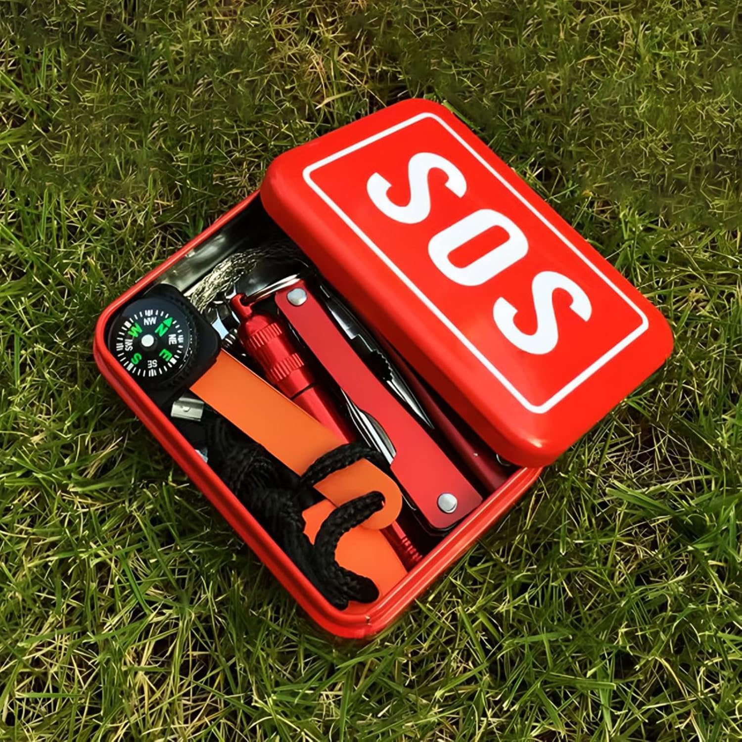 6-in-1-Set, Outdoor-Selbsthilfe, Sport, Camping, Wandern, Werkzeuge, Überlebensset für Reisen – Bild 4