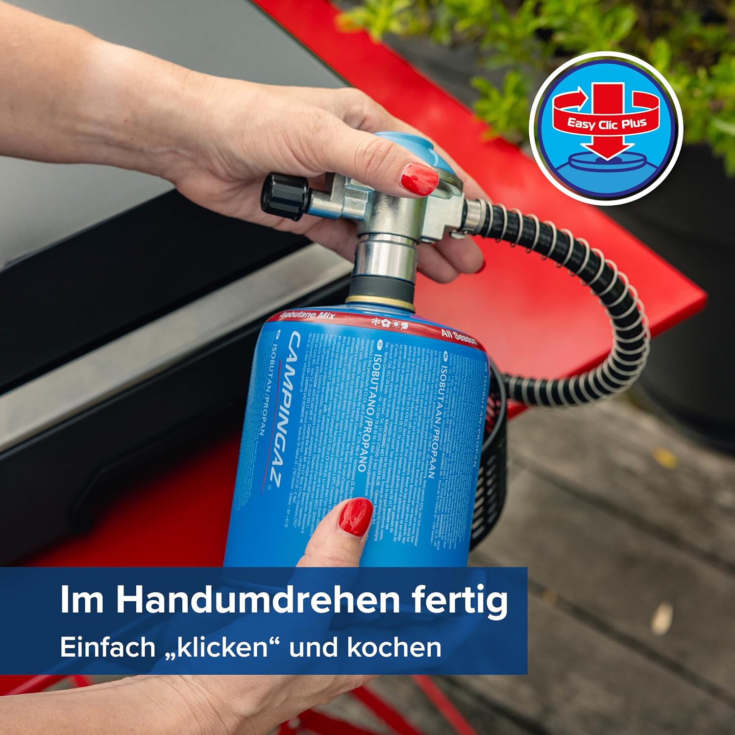 Campingaz Sigma 1 CV Gas-Plancha-Grillplatte mit Deckel | 2,8 kW Heizplatte | Tragbarer Tischgrill | Emaillierte Stahloberfläche | Brenner mit BlueFlame-Technologie für mediterranes Grillen – Bild 8