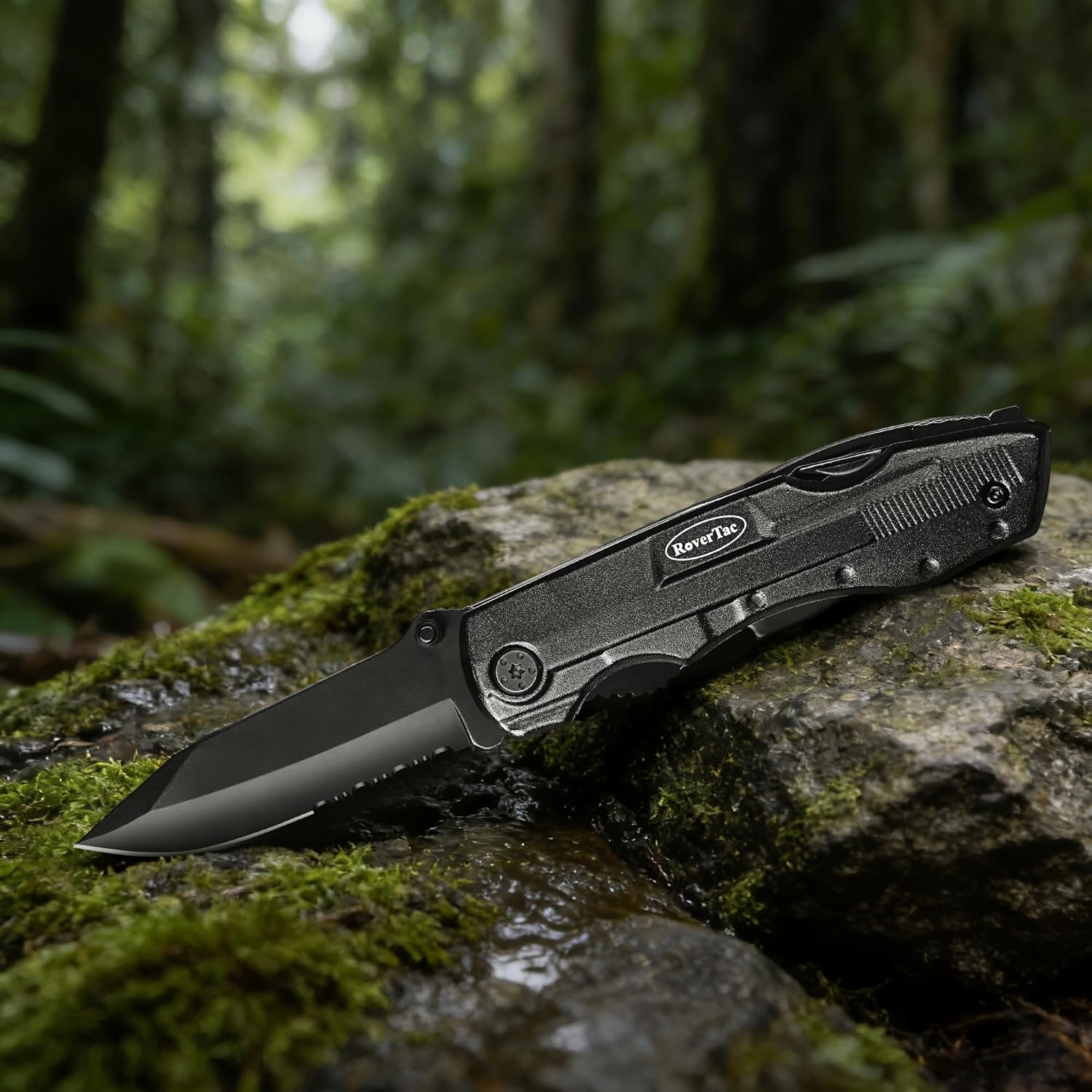 RoverTac Multitool-Taschenmesser, Geschenk für Männer: Klappmesser, Survival-Campingmesser, Zange, Dosenöffner, 9er-Pack Schraubendreher, mit Sicherheitsverschluss-Nylonscheide, Geschenke für Männer, Papa, Ihn – Bild 5