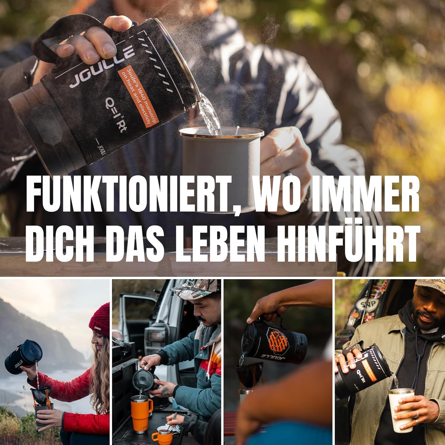 STOKE VOLTAICS Wasserkocher, tragbarer Wasserkocher für Kaffee und Tee, Mini-Teekessel aus Edelstahl 304, 240 V, schnell kochendes Wasser mit automatischer Abschaltung, Camping- und Reiseutensilien – Bild 6