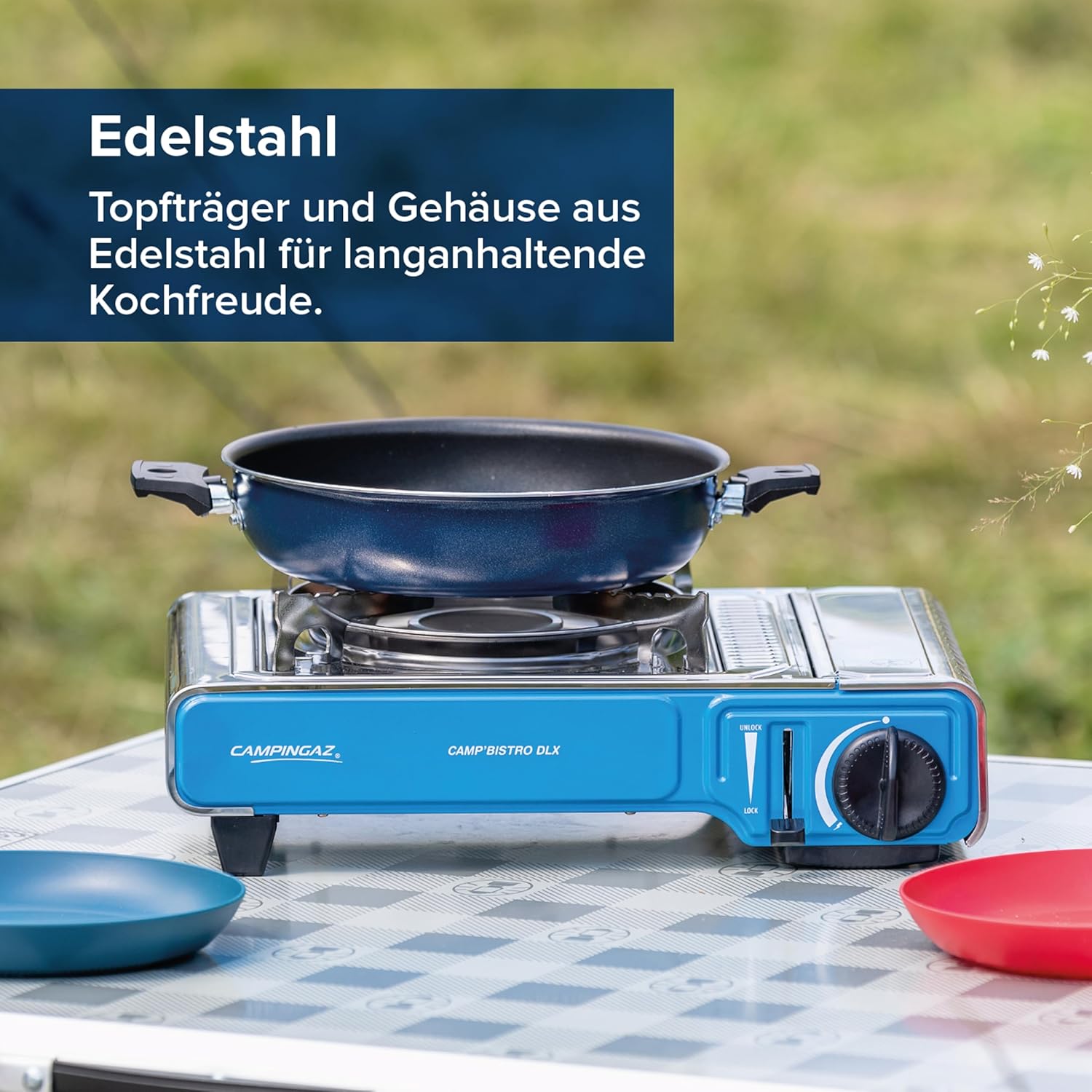 Campingaz Camp'Bistro DLX Stopgaz Campingkocher, Blau – Bild 7