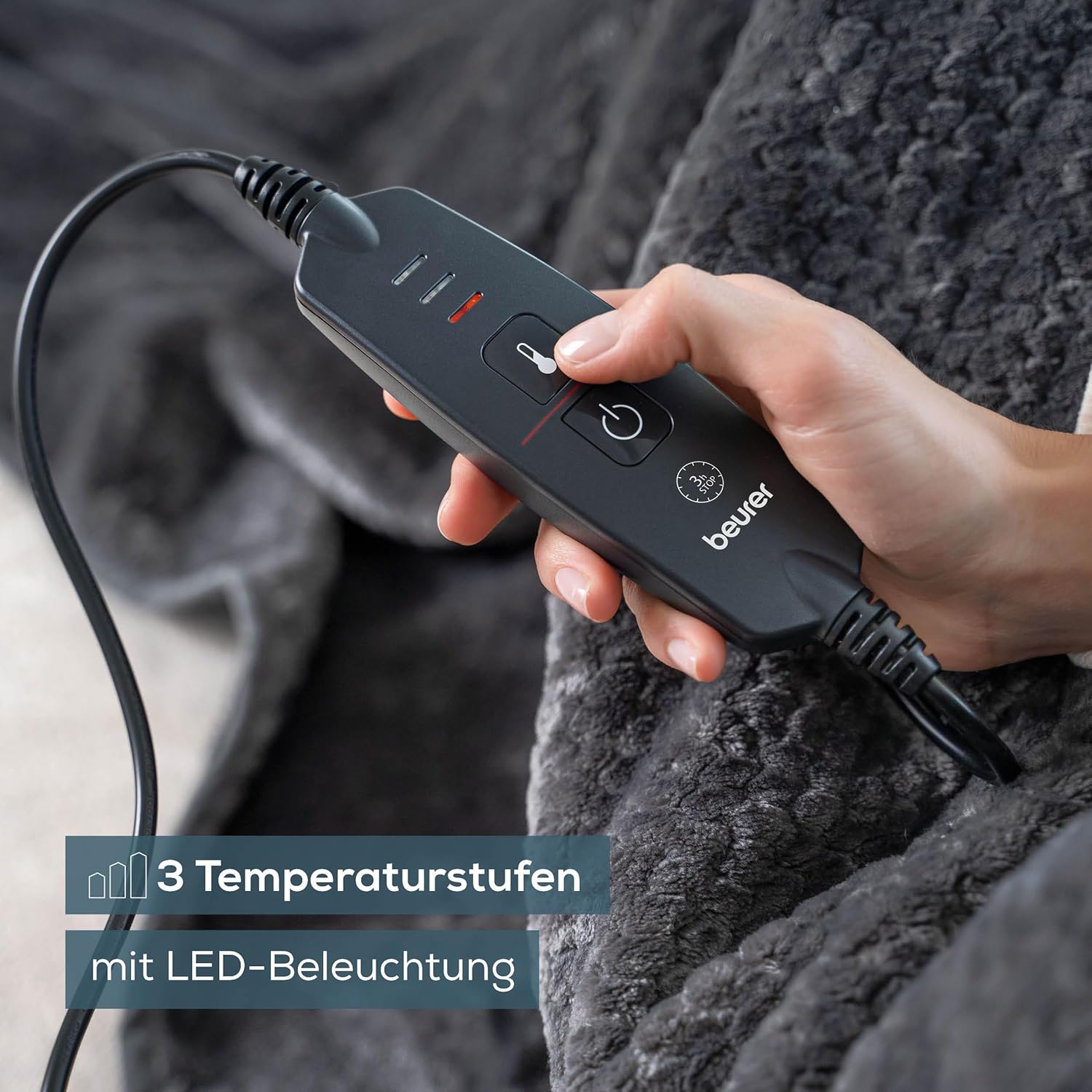 Beurer HD 65 Heizdecke, leichte Thermodecke aus weichem Material – Bild 4