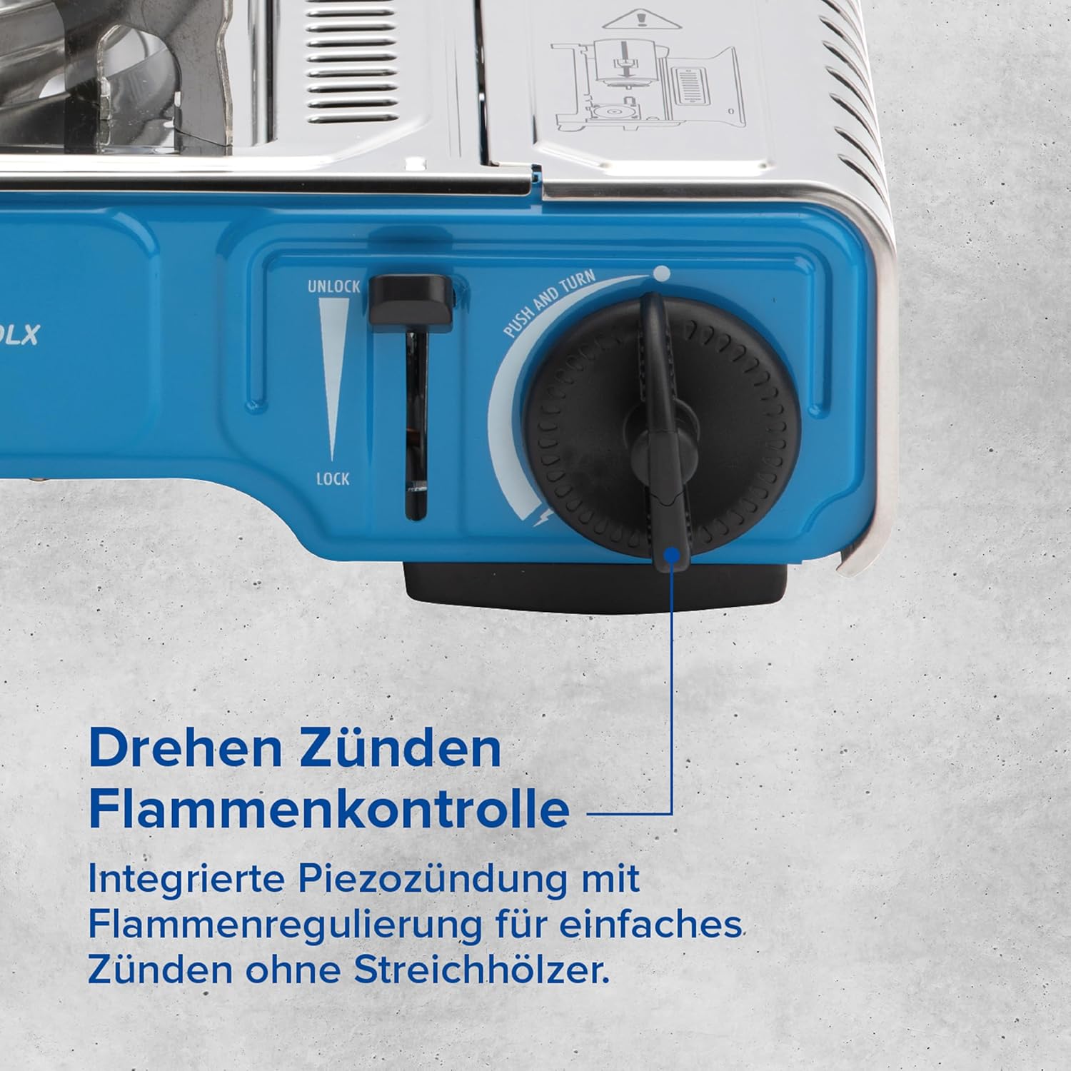 Campingaz Camp'Bistro DLX Stopgaz Campingkocher, Blau – Bild 6