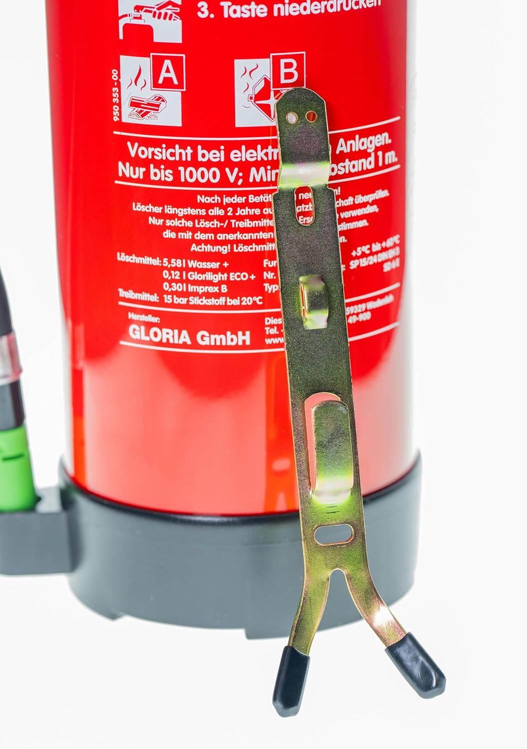 Protex 2 x Schaum-Feuerlöscher SD6 E – 6 Liter – fluorfrei – für Brandklassen A und B – nach DIN EN 3 – 11 kg – mit praktischer Halterung – mit Prüfplakette – hergestellt in der EU – Bild 7