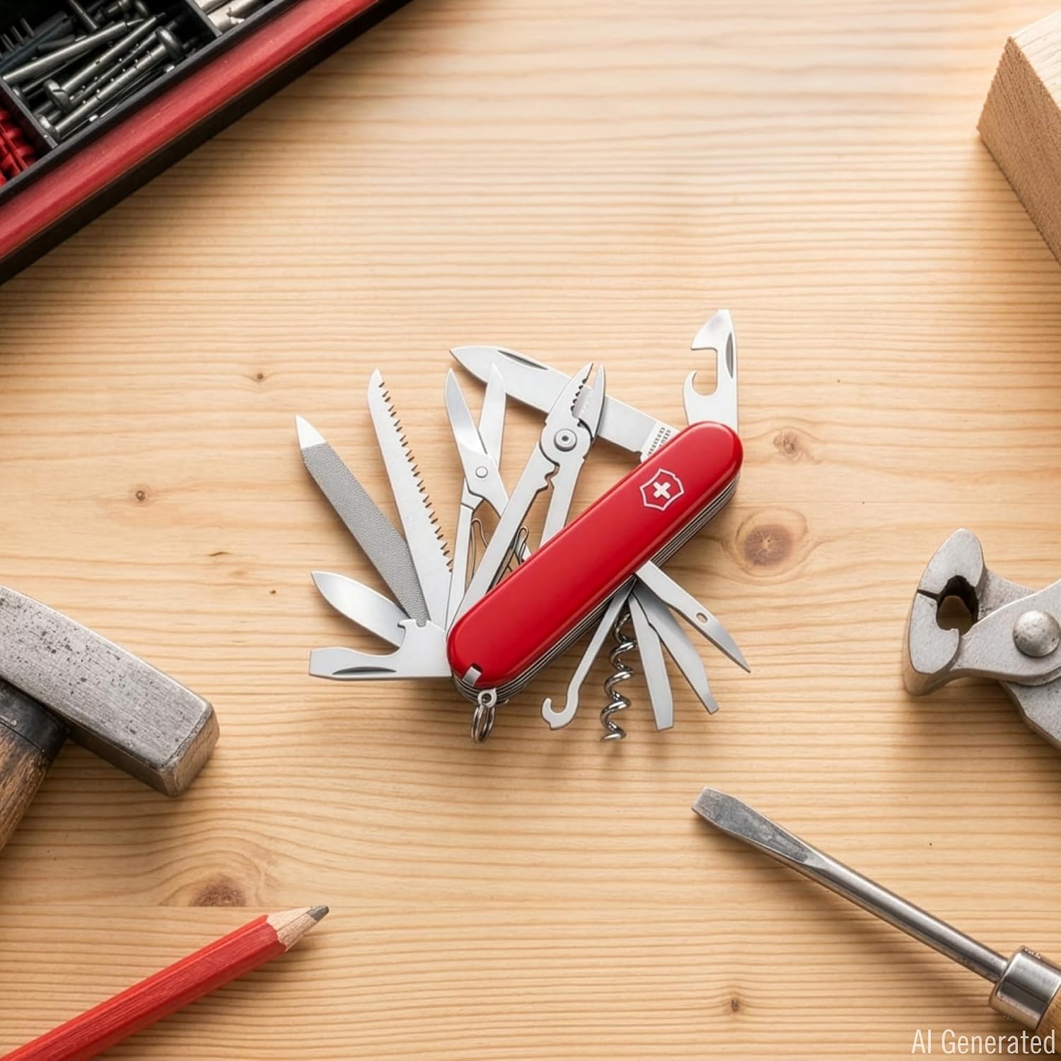 Victorinox Taschenmesser Handyman, 9 Funktionen, rot – Bild 2