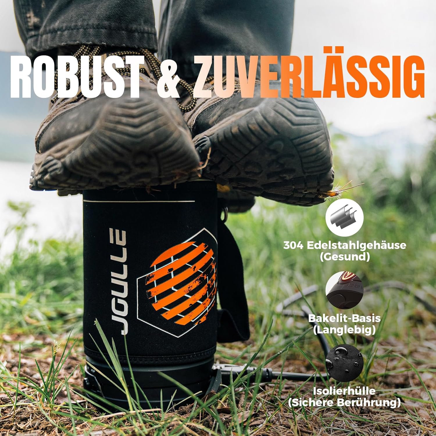 STOKE VOLTAICS Wasserkocher, tragbarer Wasserkocher für Kaffee und Tee, Mini-Teekessel aus Edelstahl 304, 240 V, schnell kochendes Wasser mit automatischer Abschaltung, Camping- und Reiseutensilien – Bild 5