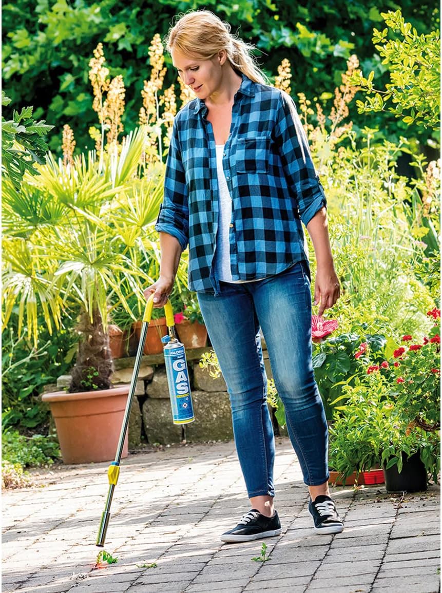 GLORIA Gaskartuschen 3 x 600 ml | Ideal für Gloria Thermoflamm Unkrautbrenner & Flammengerät | 70 % Butan, 30 % Propan | 30 % längere Brenndauer | Schraubkartusche für Camping, Gasherd und Gasbrenner – Bild 3
