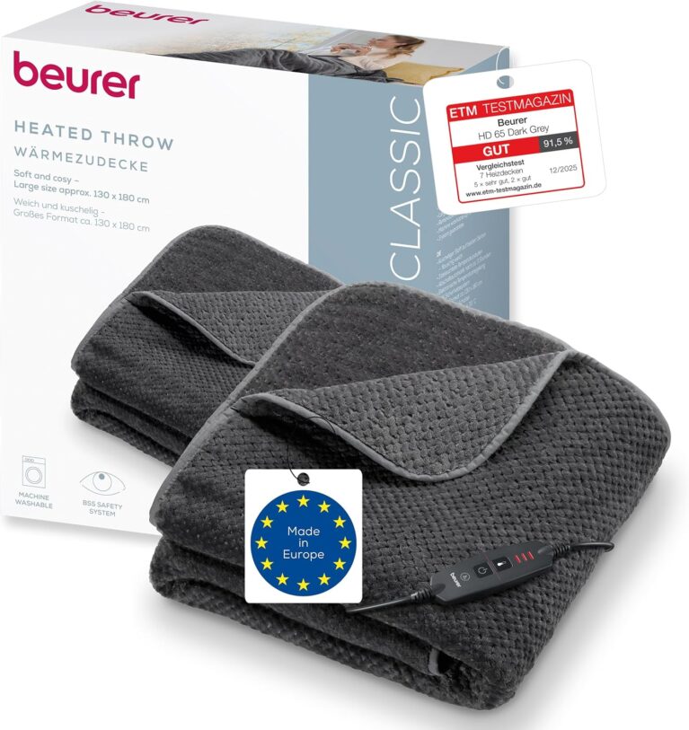 Beurer HD 65 Heizdecke, leichte Thermodecke aus weichem Material
