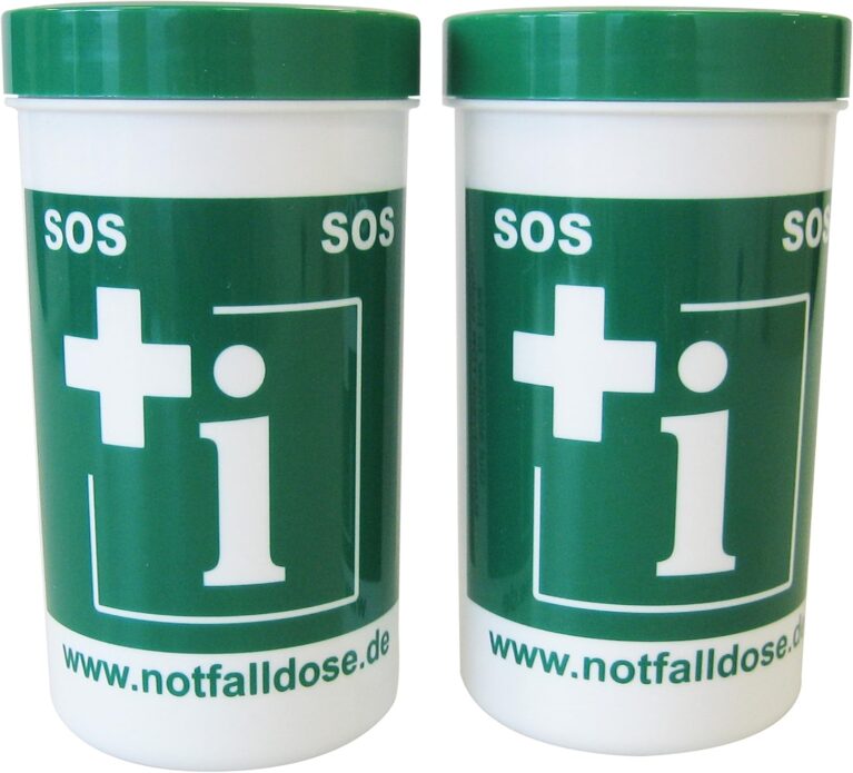 Notfallbox mit Notfallinformationsblatt und zwei Aufklebern, 2er-Set