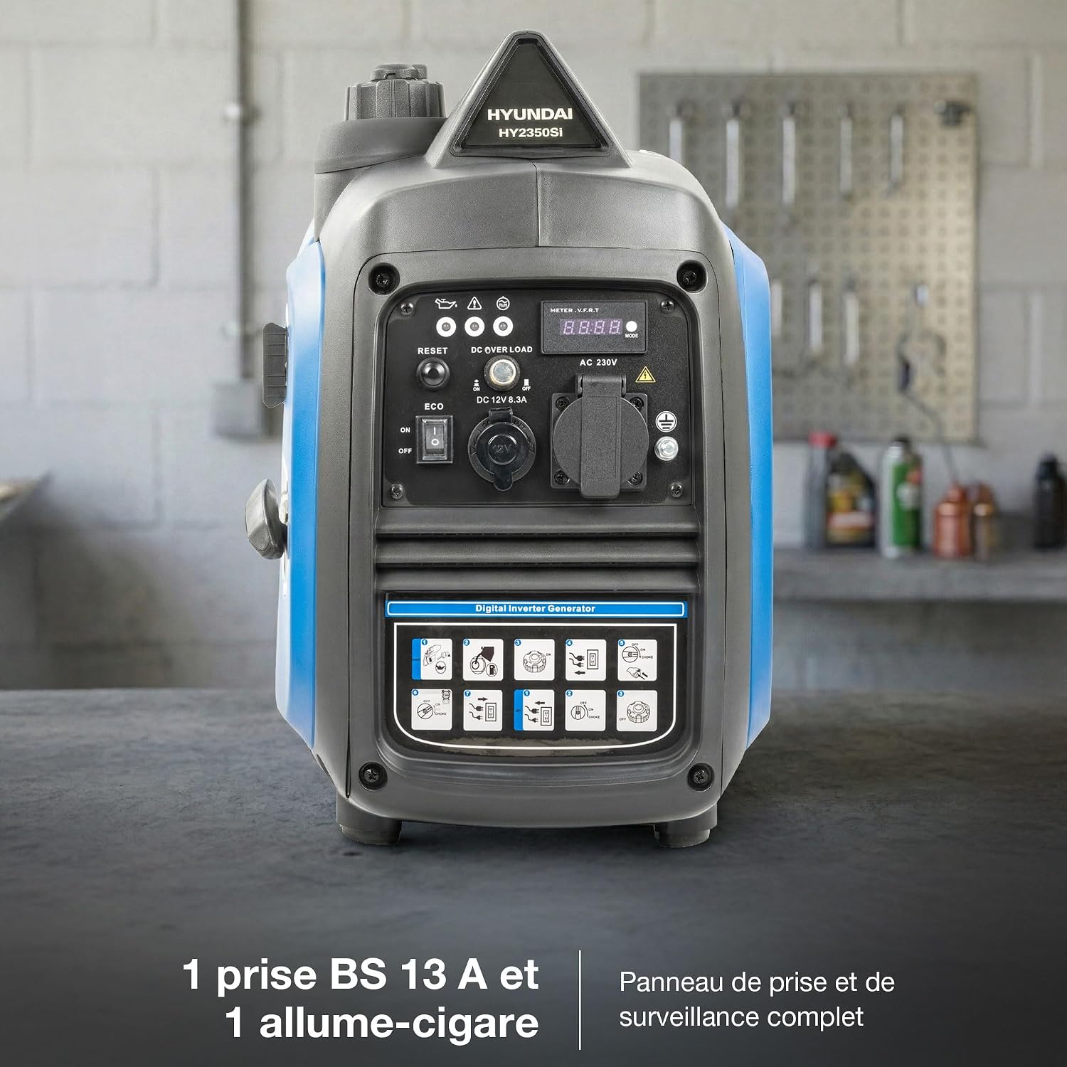 Hyundai 2000 W/1800 W kontinuierlicher Benzin-Generator mit reinem Sinus-Wechselrichter, EU-Stecker, 3 Jahre Garantie – HY2350Si-EU – Bild 6